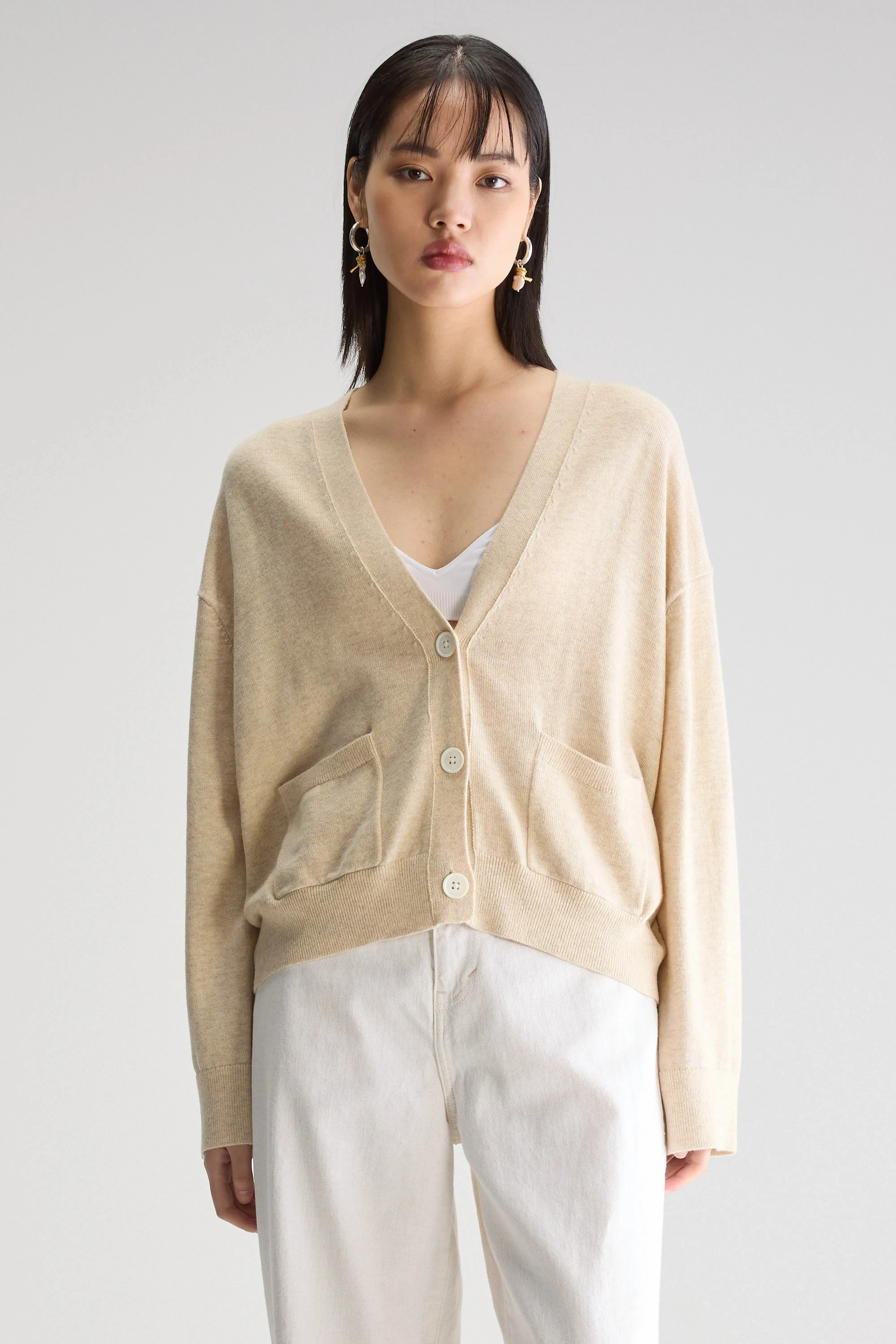 Gakkin v-neck cardigan (251 / W / OATMEAL) sold by Bellrose product image thumbnail 2