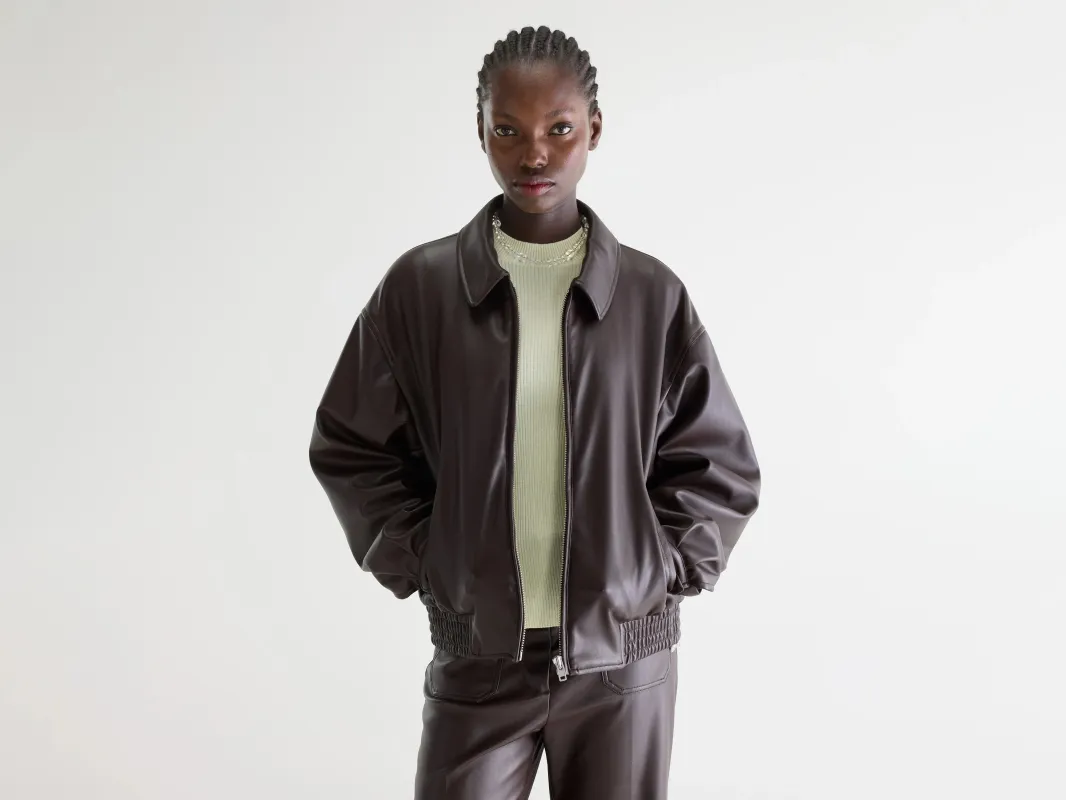 Jenn faux-leather jacket (261 / W / DARK ROAST) sold by Bellrose