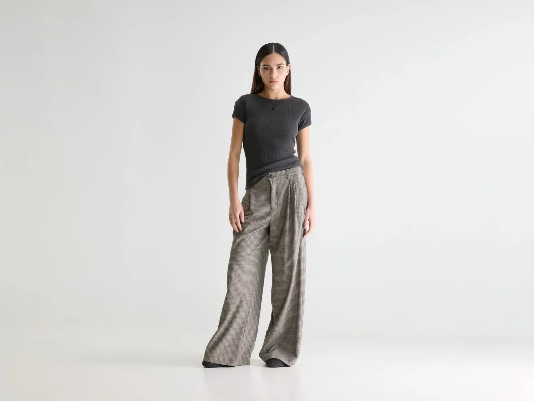 Volkert wide tailored trousers (261 / W / CHECK A) sold by Bellrose