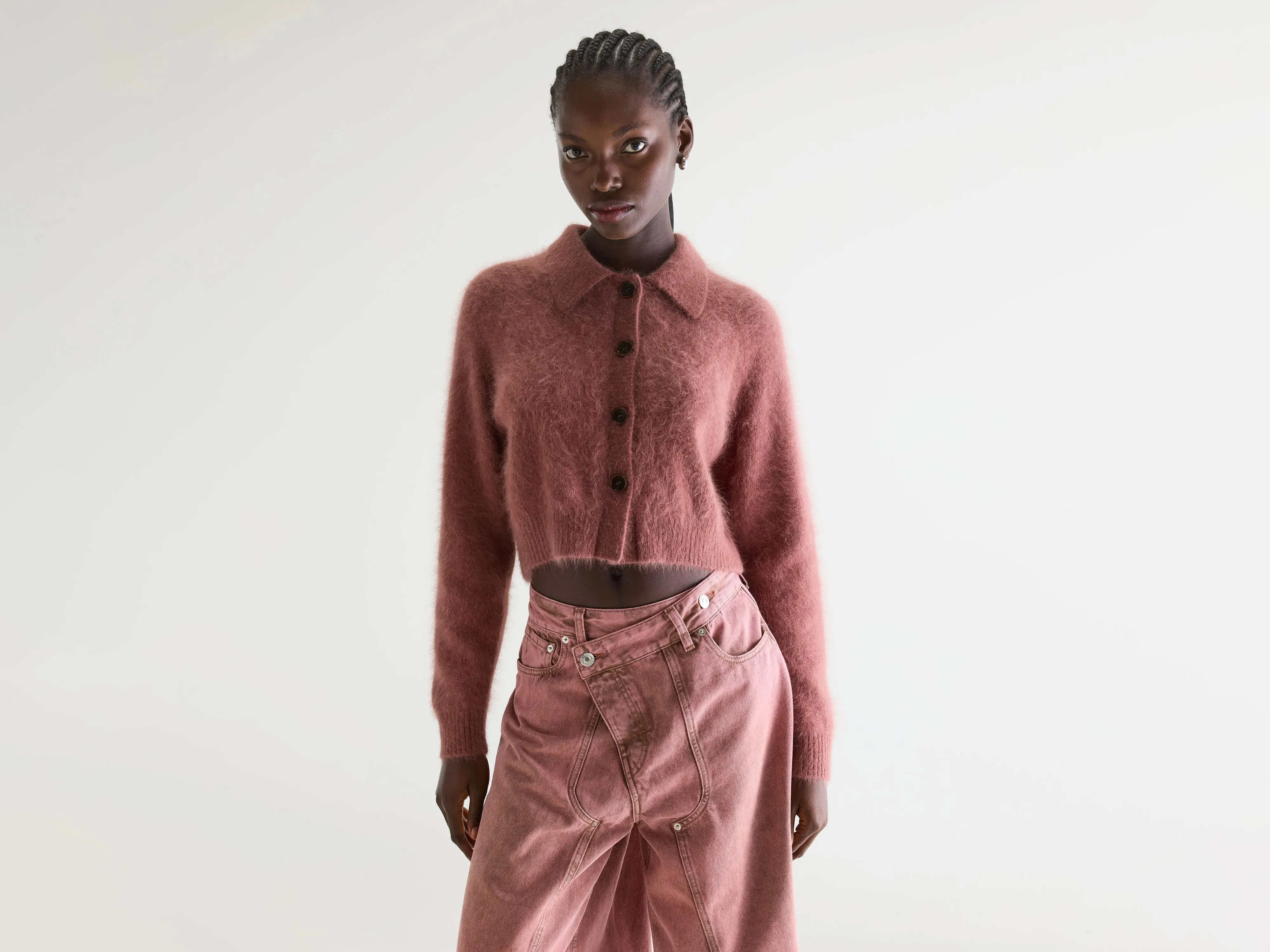 Datco angora-blend cardigan (261 / W / MAHOGANY) sold by Bellrose