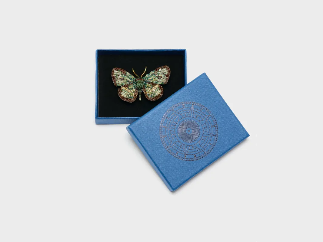 Four Spot Sailor Butterfly Brooch Pin  (261 / W / MULTICOLOR) made by Bellrose