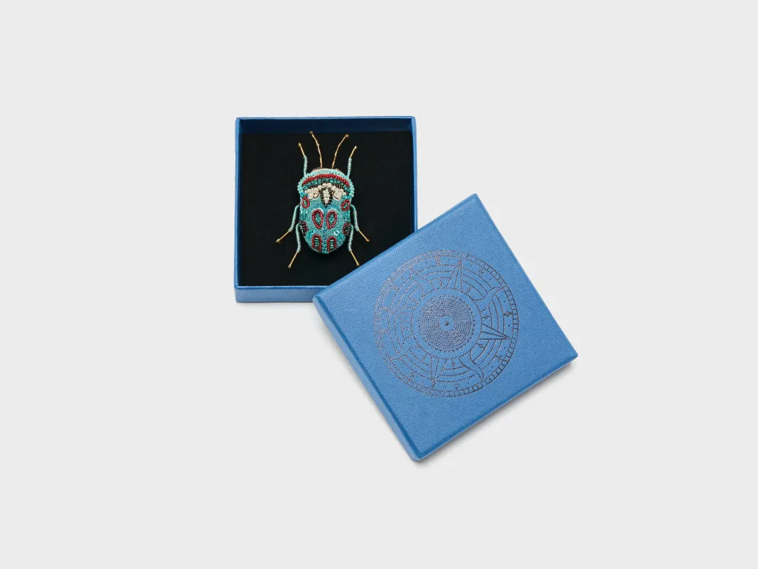 Picasso Bug Brooch Pin   (261 / W / BLUE) made by Bellrose