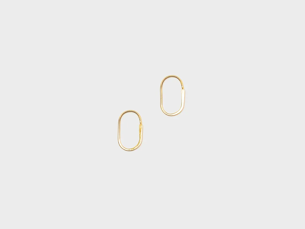 Oval Hoop Earrings  (261 / W / GOLD) sold by Bellrose