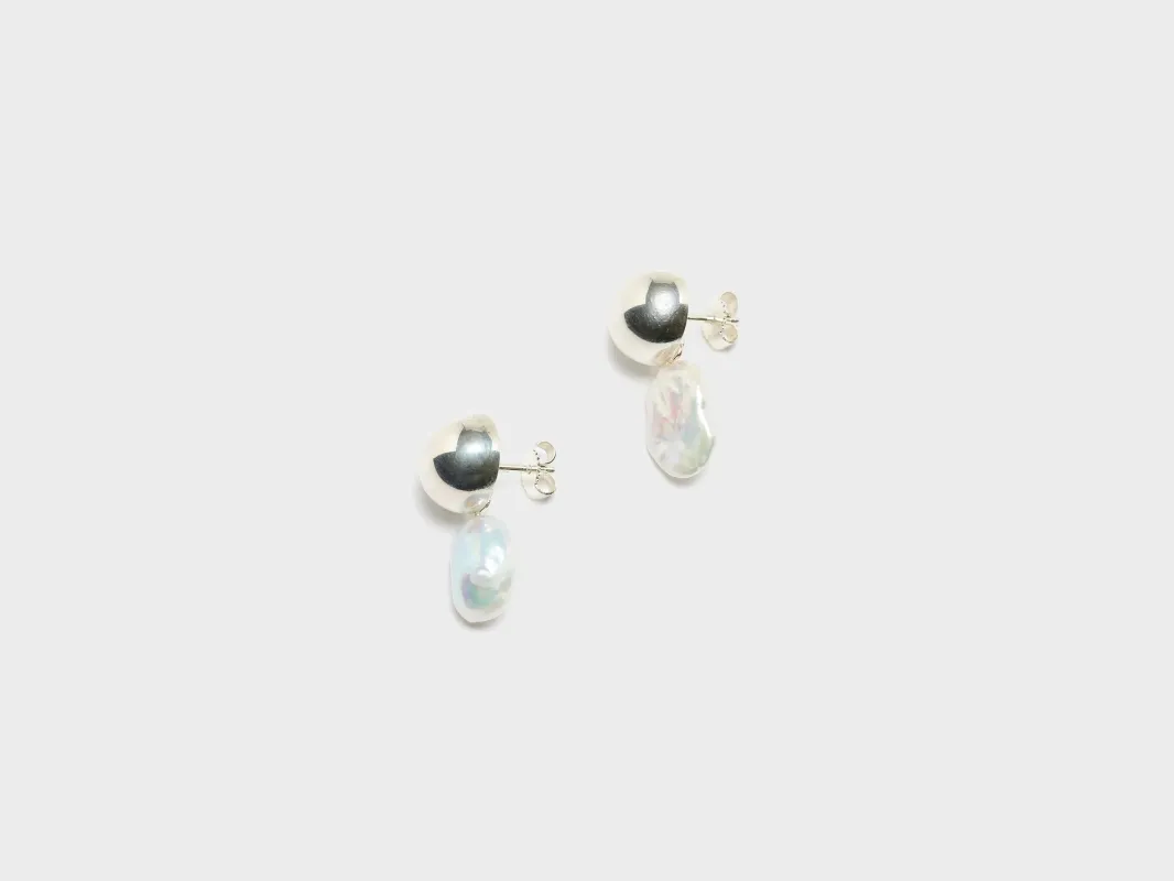 Keshi Pearl Earrings  (261 / W / PEARL) made by Bellrose