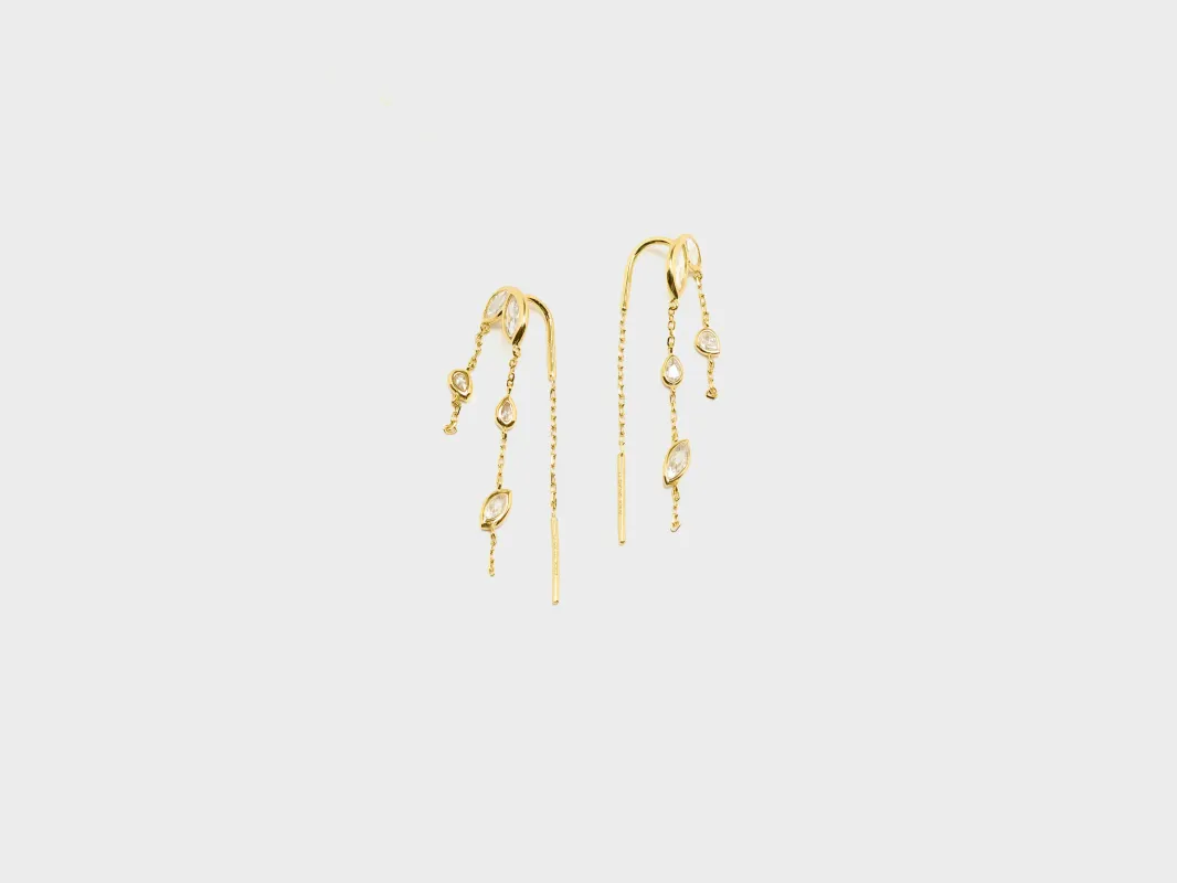 Swift Earrings  (261 / W / GOLD) made by Maria Black
