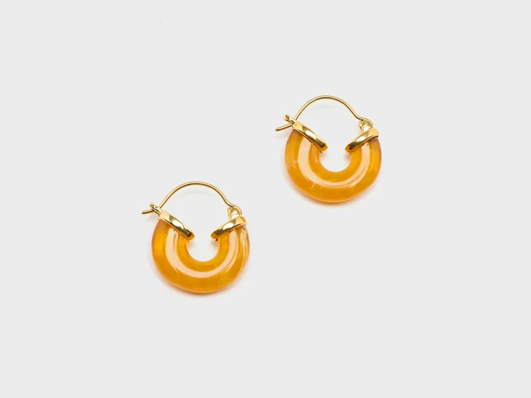Petit Swell Hoop Earrings  (261 / W / ORANGE) sold by Bellrose