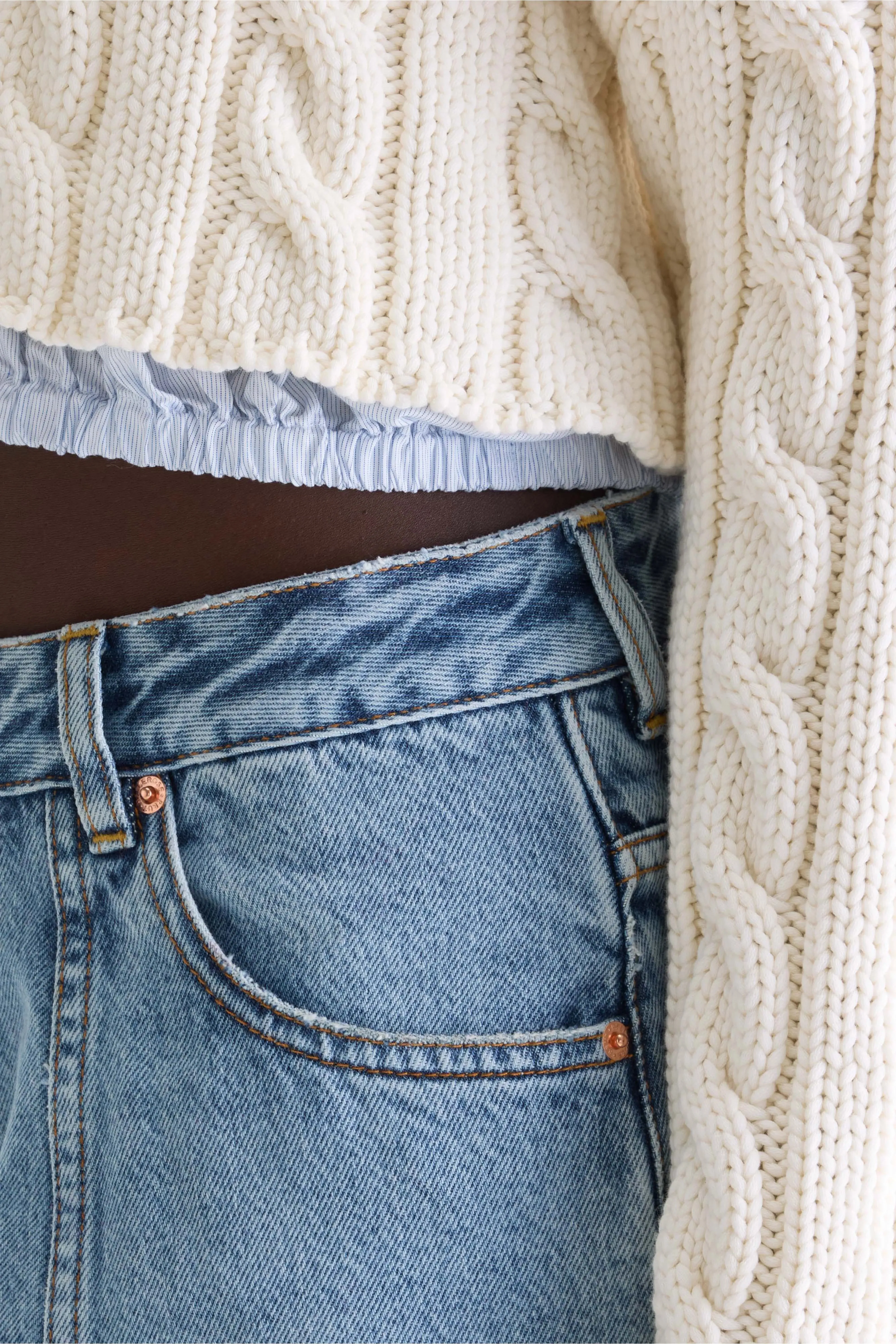 Ler cable-knit sweater (261 / W / OFF WHITE) sold by Bellrose product image thumbnail 5