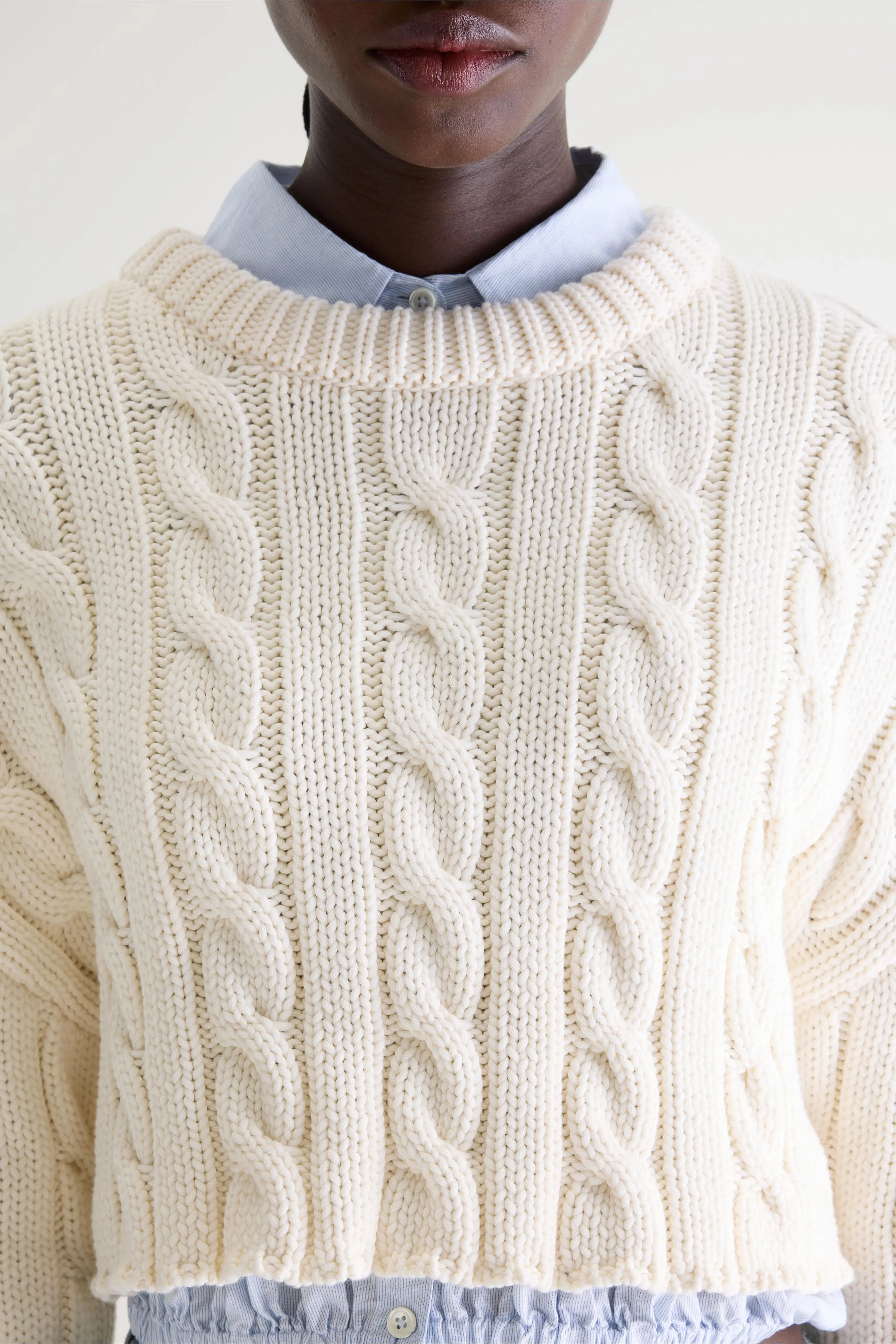 Ler cable-knit sweater (261 / W / OFF WHITE) sold by Bellrose product image thumbnail 4