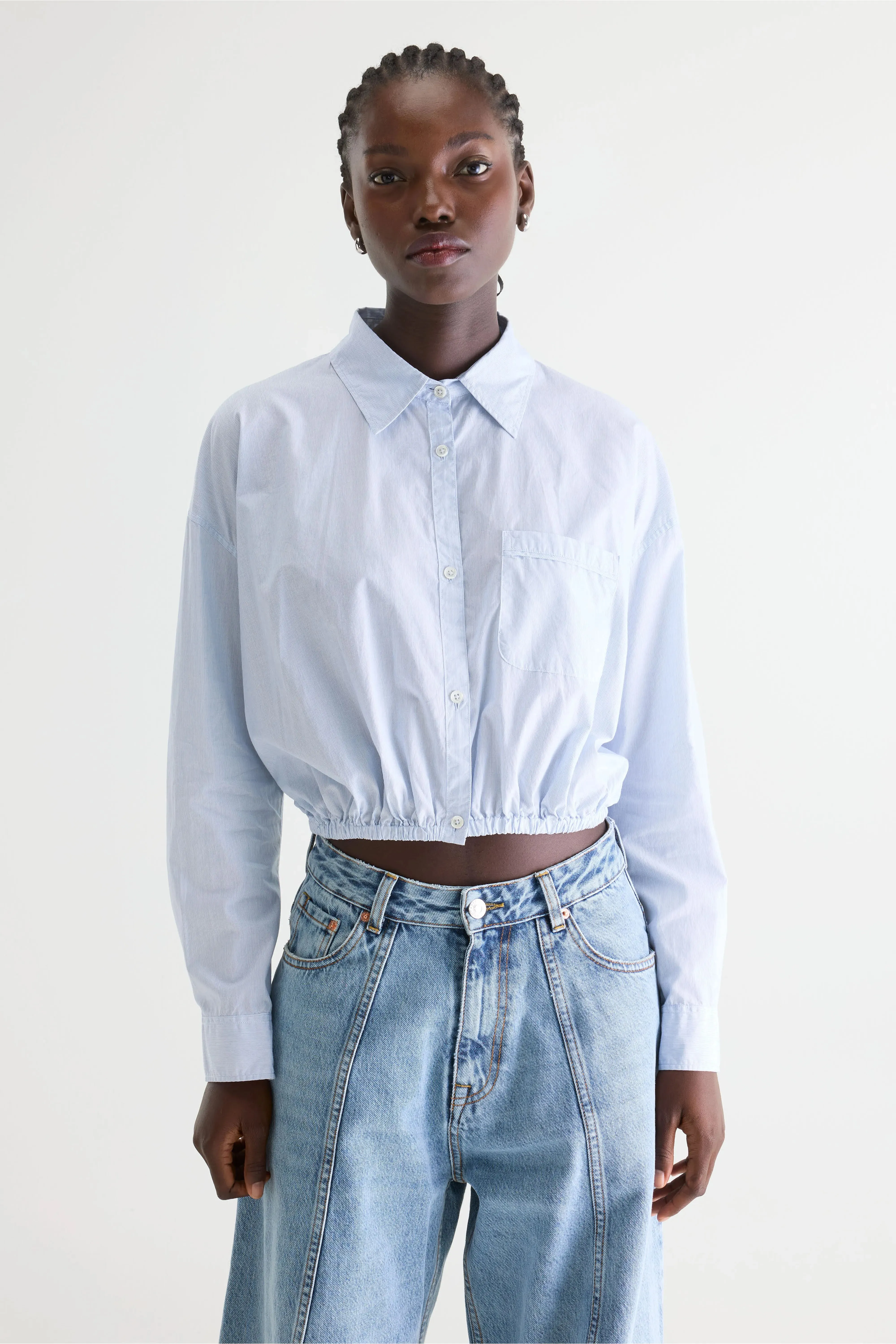 Gemma cropped shirt (261 / W / STRIPE G) sold by Bellrose product image thumbnail 2