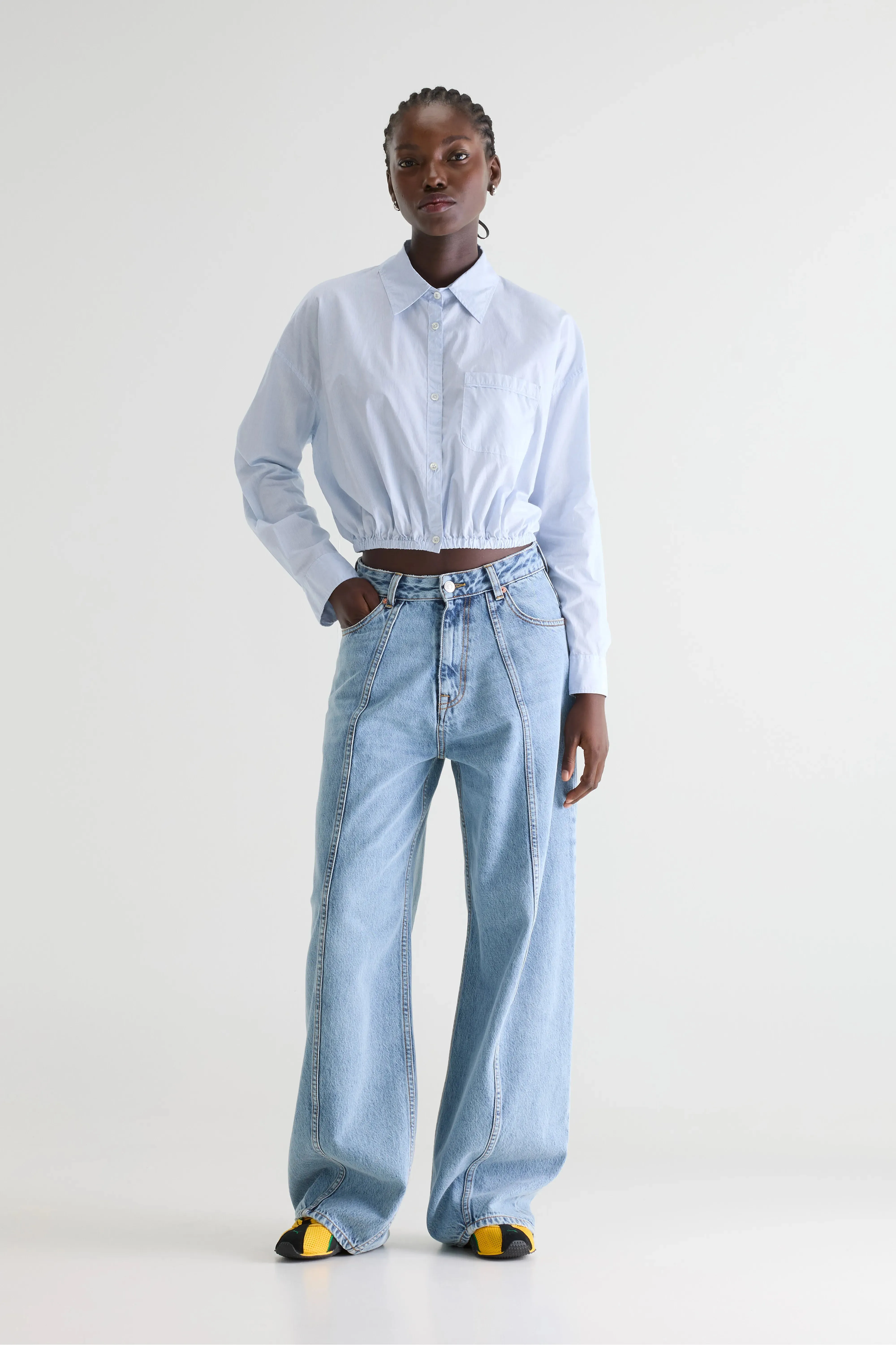 Gemma cropped shirt (261 / W / STRIPE G) sold by Bellrose product image thumbnail 3