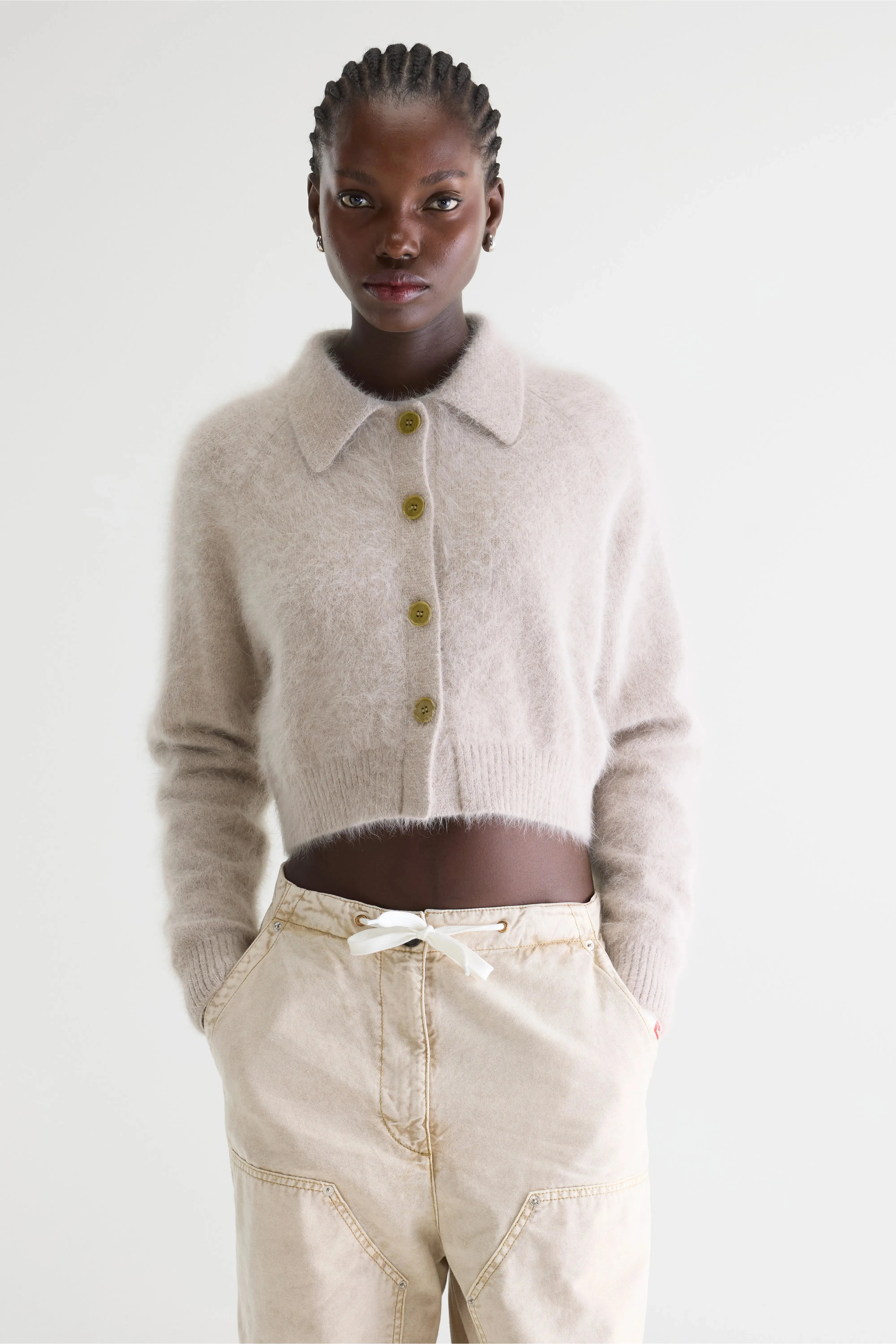 Datco angora-blend cardigan (261 / W / LIGHT GREY) sold by Bellrose product image thumbnail 2