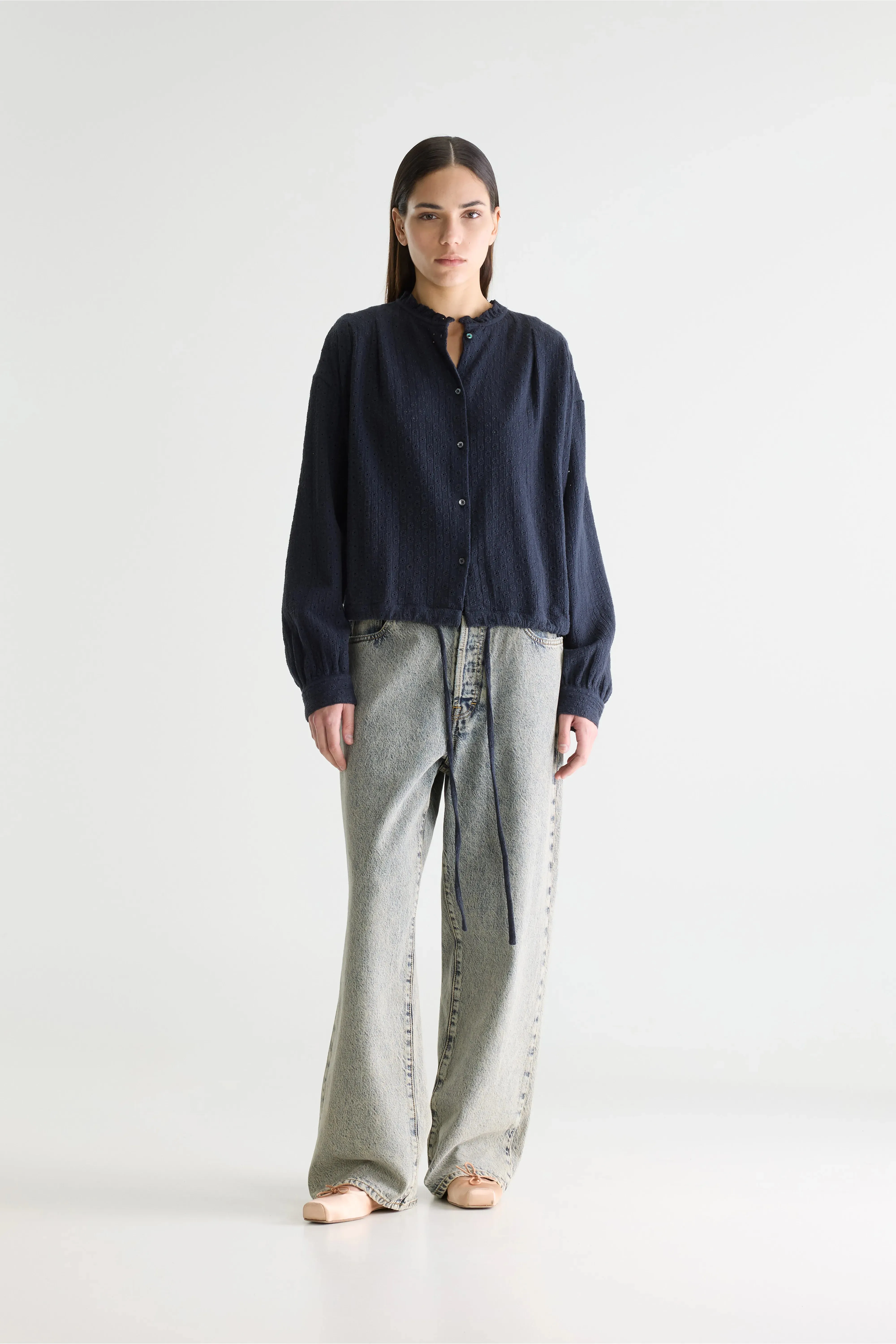 Chelsy embroidered blouse (261 / W / NAVY) sold by Bellrose product image thumbnail 3