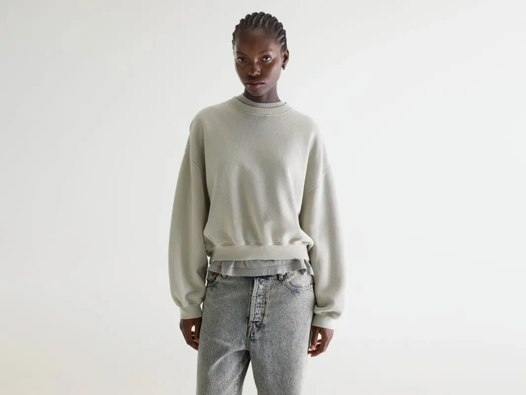 Fancy cropped crewneck sweatshirt (261 / W / JADEITE) sold by Bellrose