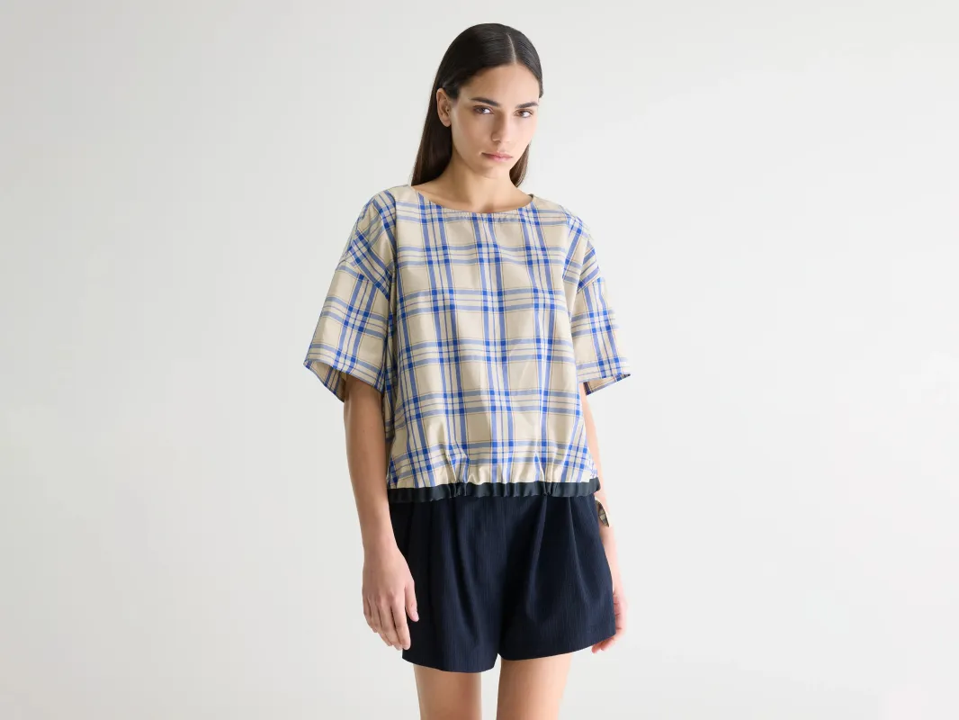 Gian relaxed blouse (261 / W / CHECK D) sold by Bellrose