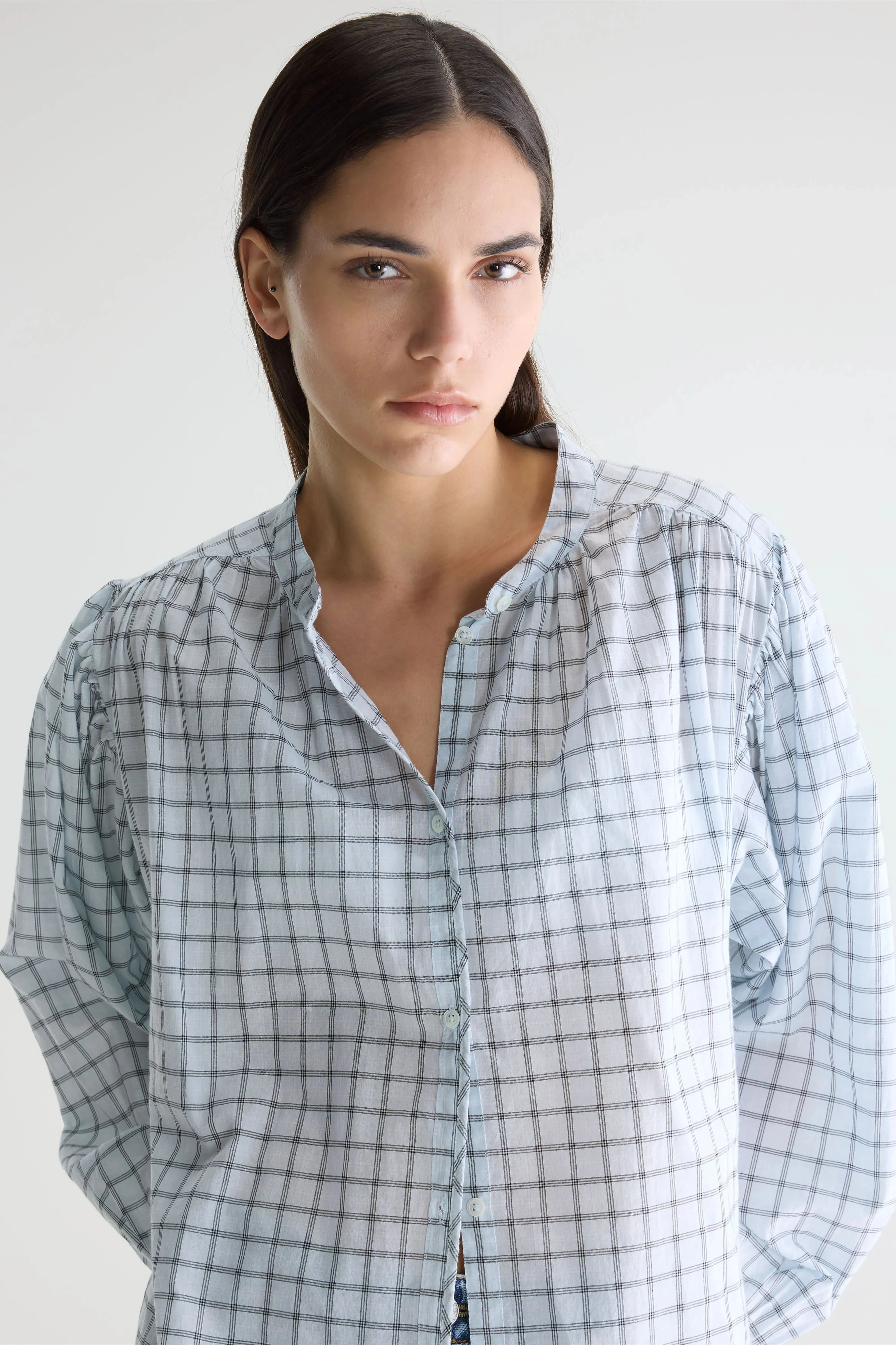 Cherry checked blouse (261 / W / CHECK B) sold by Bellrose product image thumbnail 5