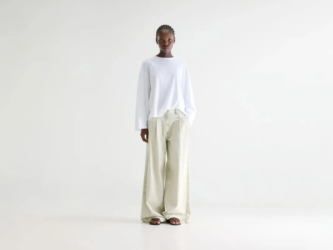 Denim N. 74 super-wide jeans (261 / W / JADEITE) sold by Bellrose