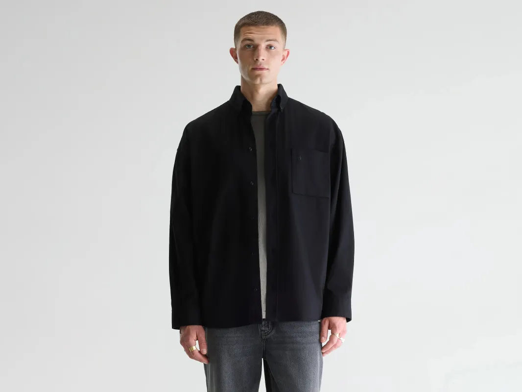 Ficus heavyweight shirt (261 / M / BLACK) made by Bellerose