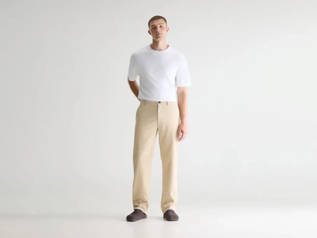 Jagger corduroy chino trousers (261 / M / CALCAIRE) made by Bellerose
