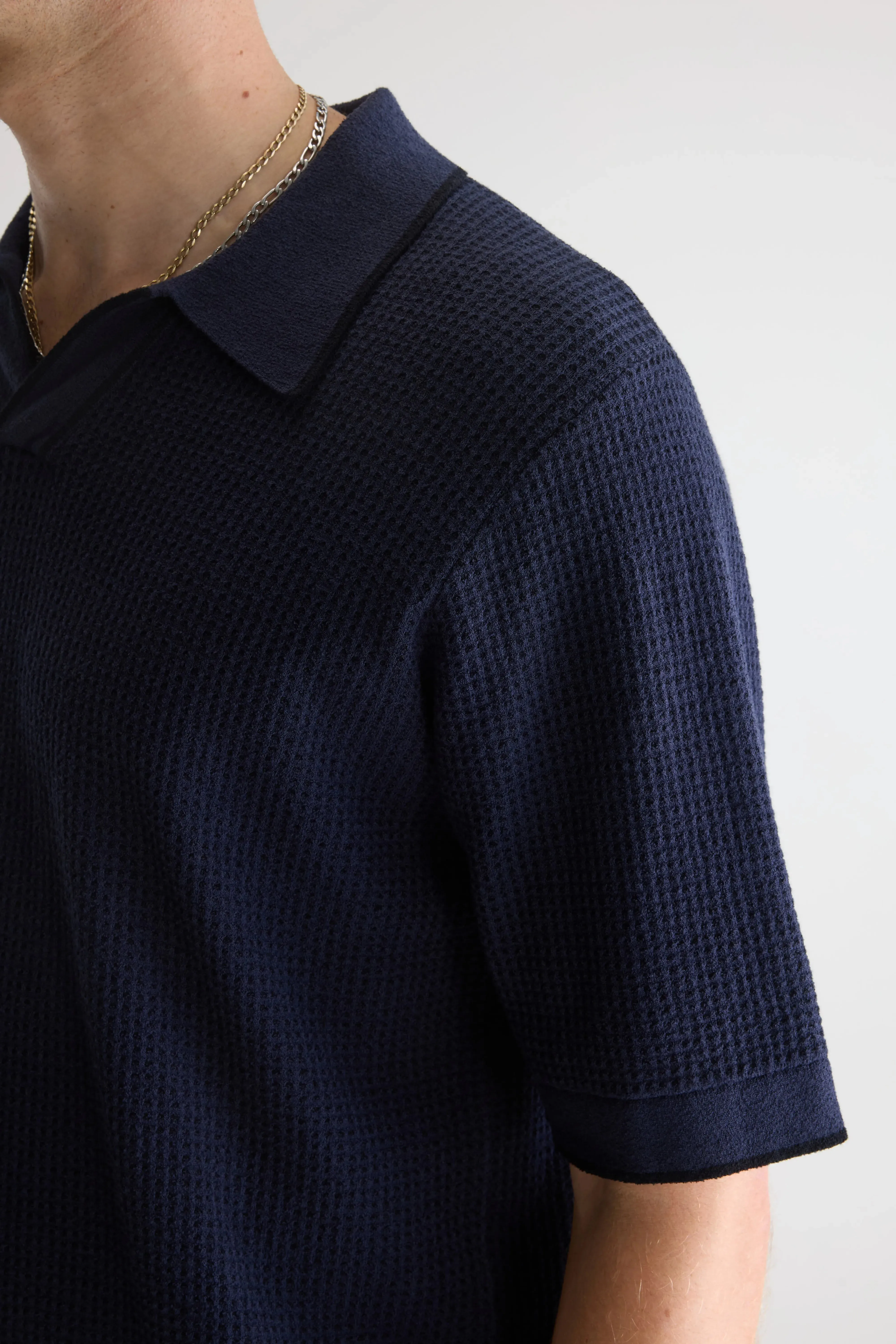 Adoko waffle knit polo (261 / M / PARKER) sold by Bellrose product image thumbnail 5