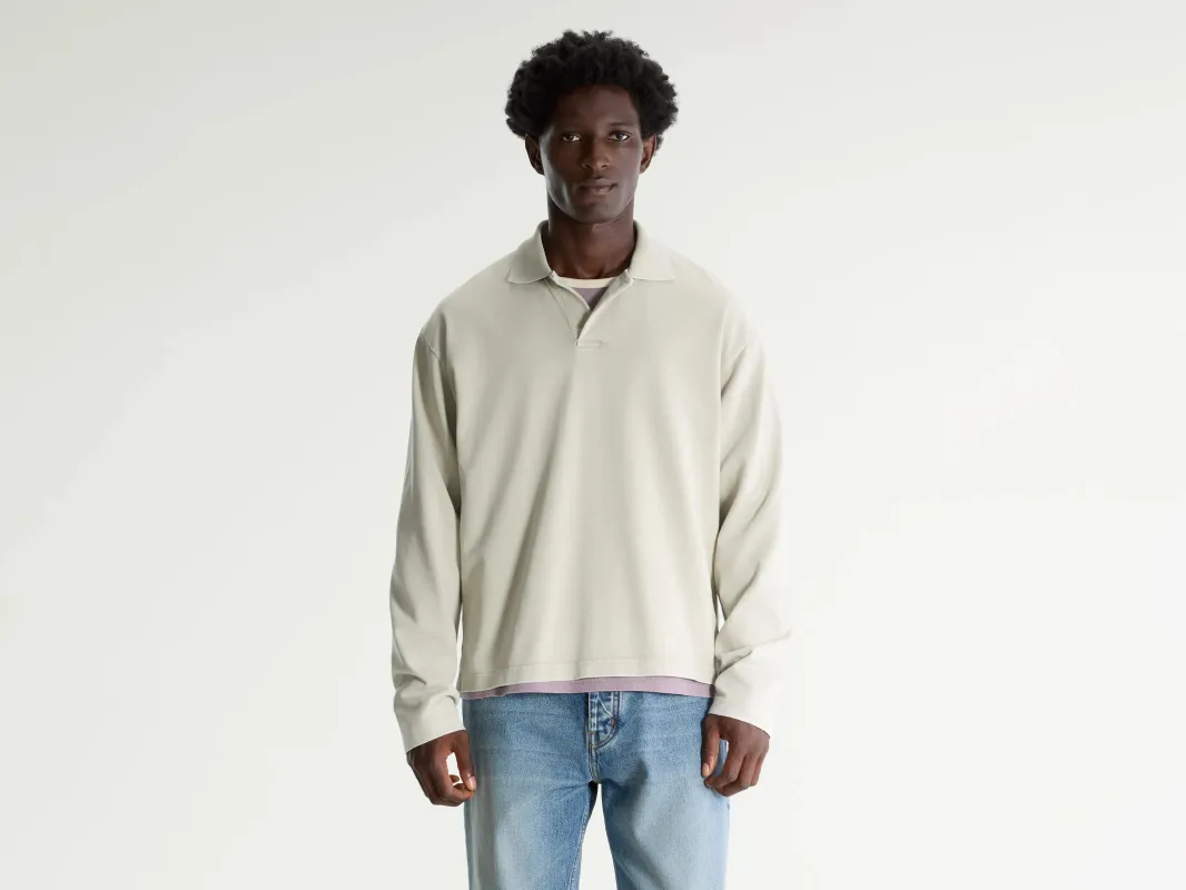 Vlugies long-sleeve polo  (261 / M / NICKEL) sold by Bellrose