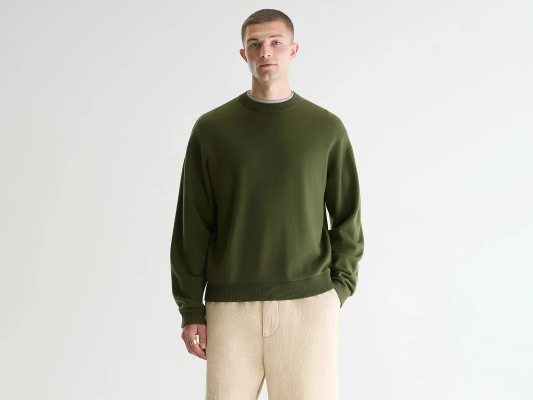 Siamo crewneck sweater (261 / M / MILITARY) sold by Bellrose