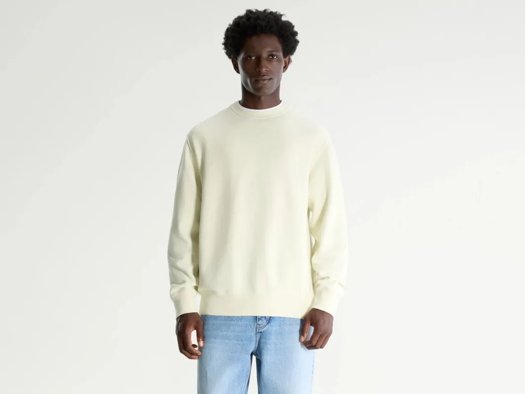 Flake crewneck sweatshirt (261 / M / BUTTER) made by Bellerose