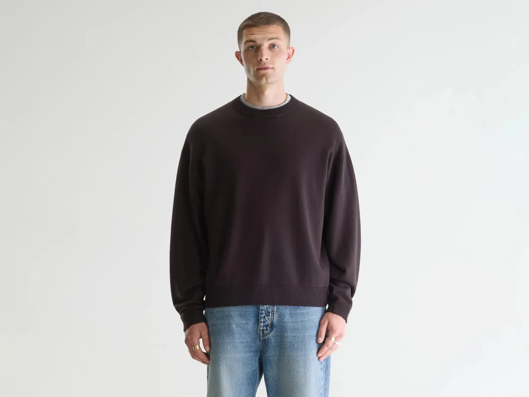 Siamo crewneck sweater (261 / M / DARK ROAST) sold by Bellrose