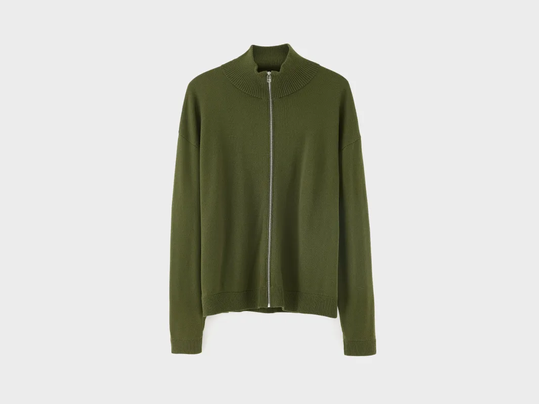 Siap zip-up cardigan (261 / M / MILITARY) sold by Bellrose