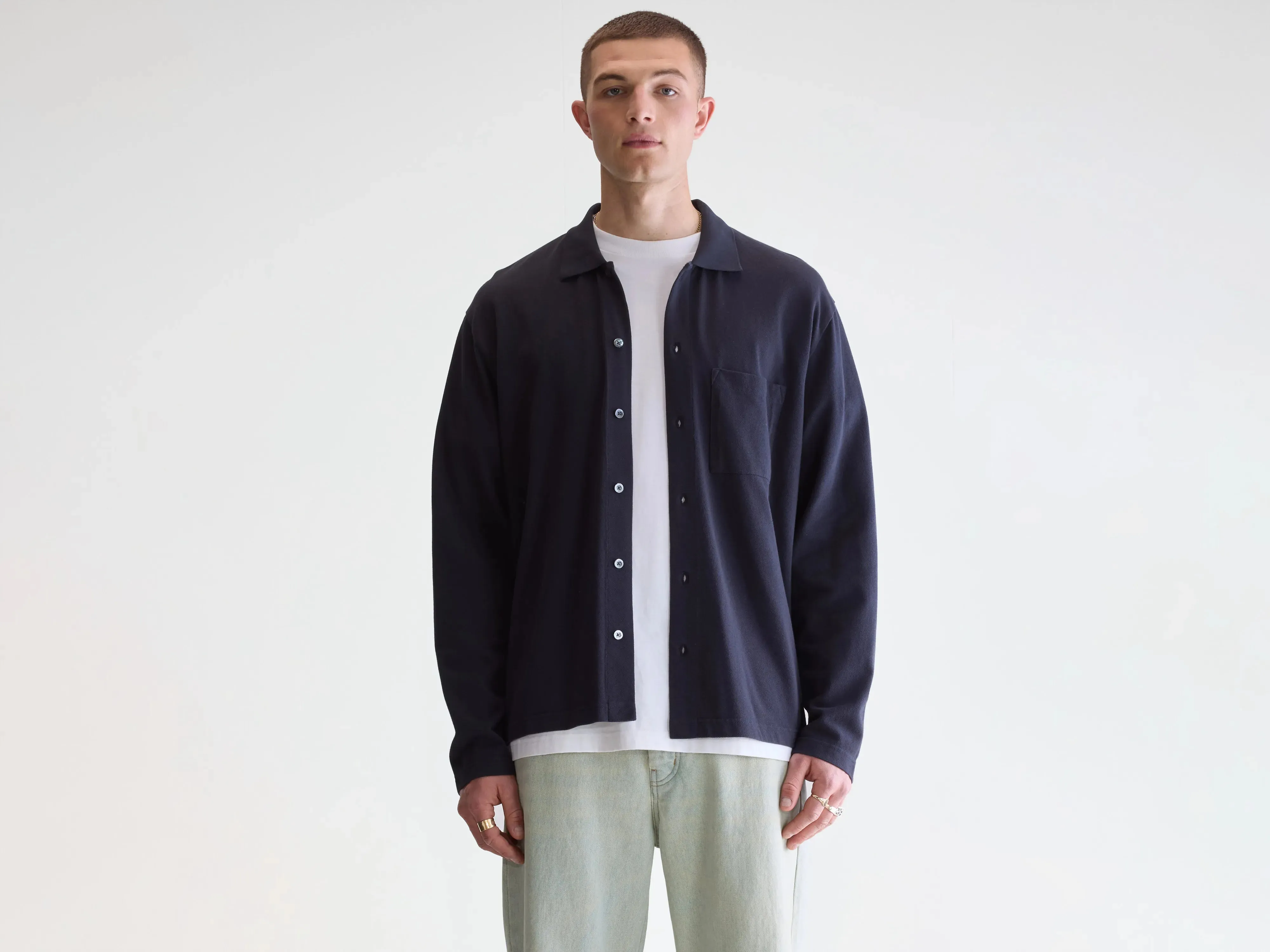 Vision long-sleeve polo (252 / M / NAVY) sold by Bellrose