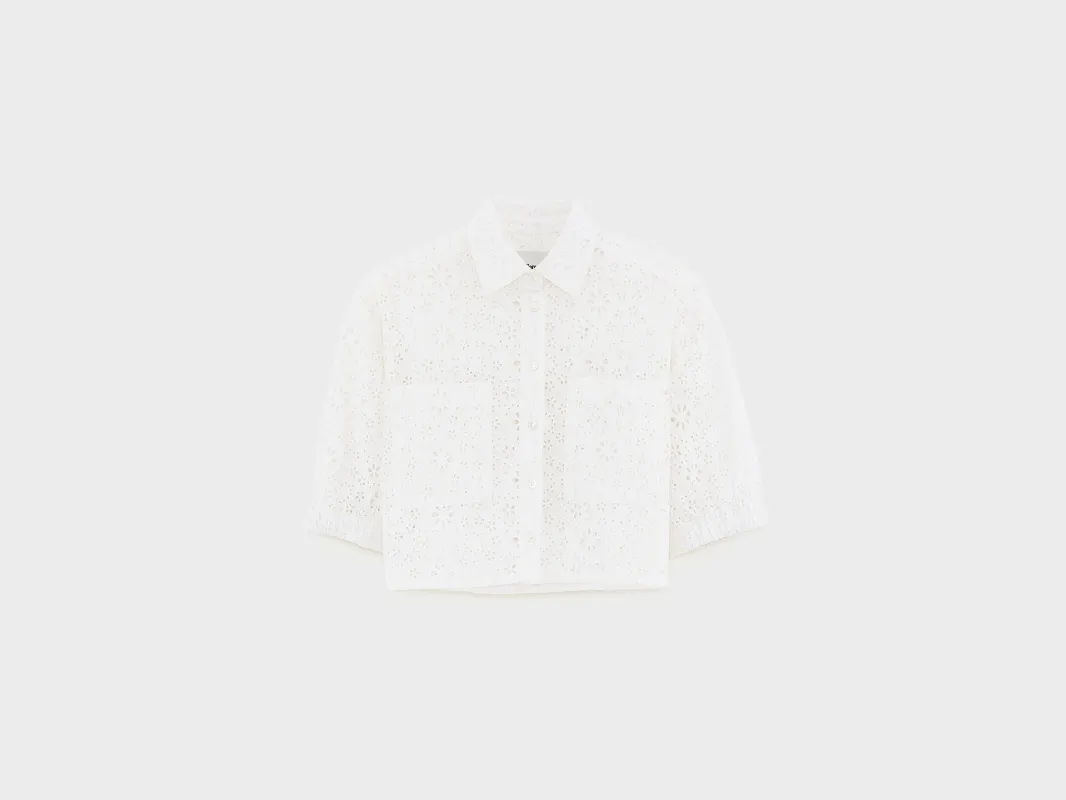 Higgle cropped shirt (261 / G / WHITE) made by Bellerose