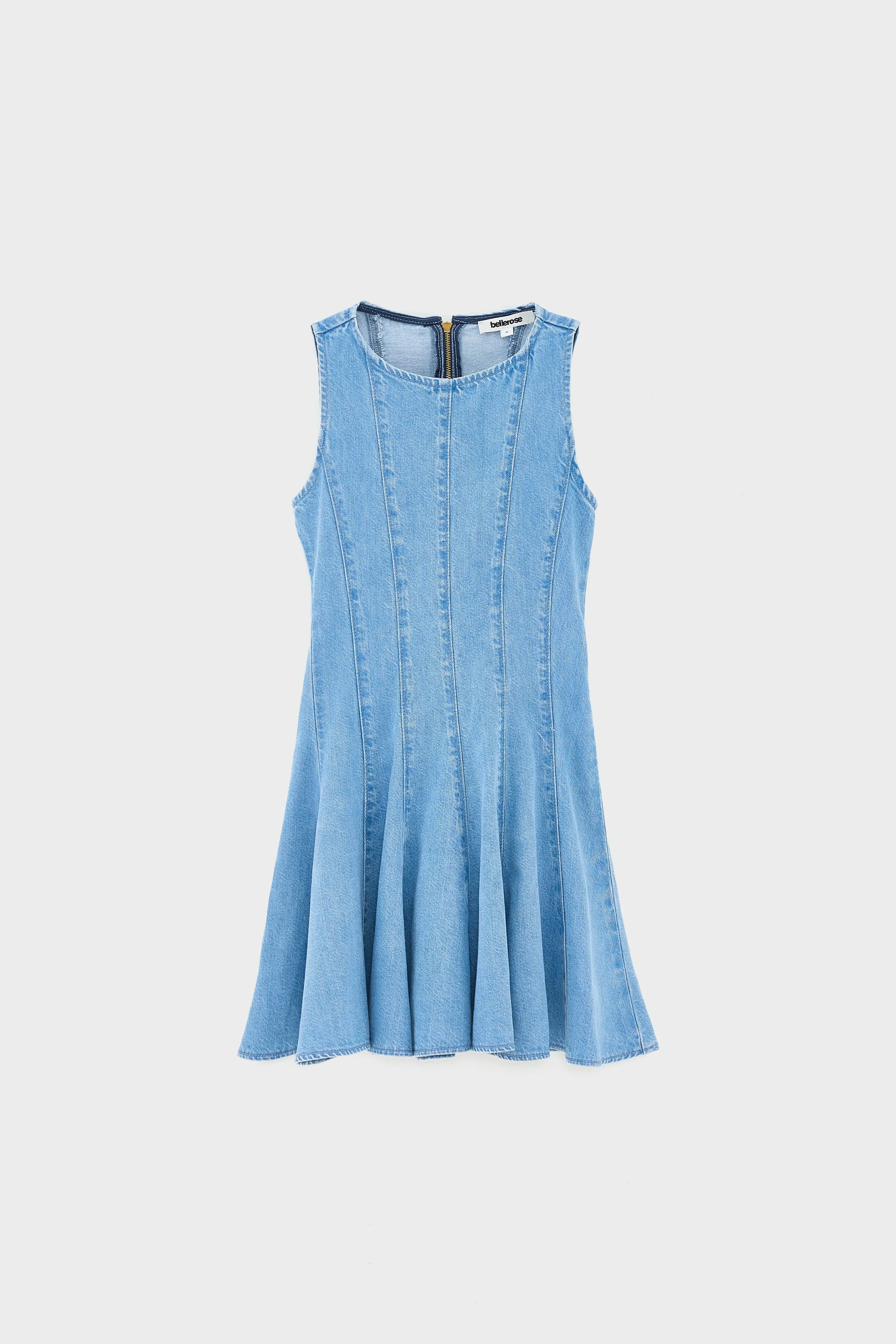 Prety mini denim dress (261 / G / MD BLUE BLEACH) sold by Bellrose product image thumbnail 2