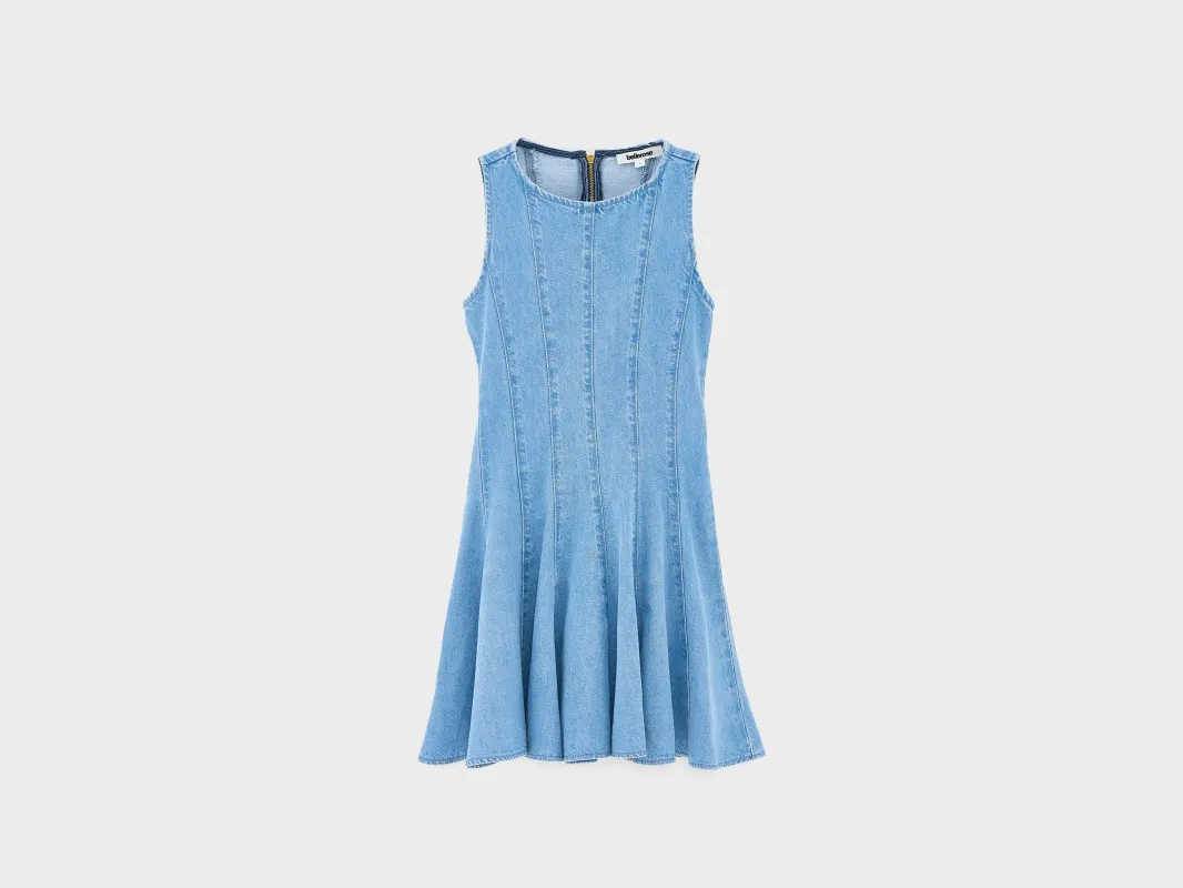 Prety mini denim dress (261 / G / MD BLUE BLEACH) made by Bellerose