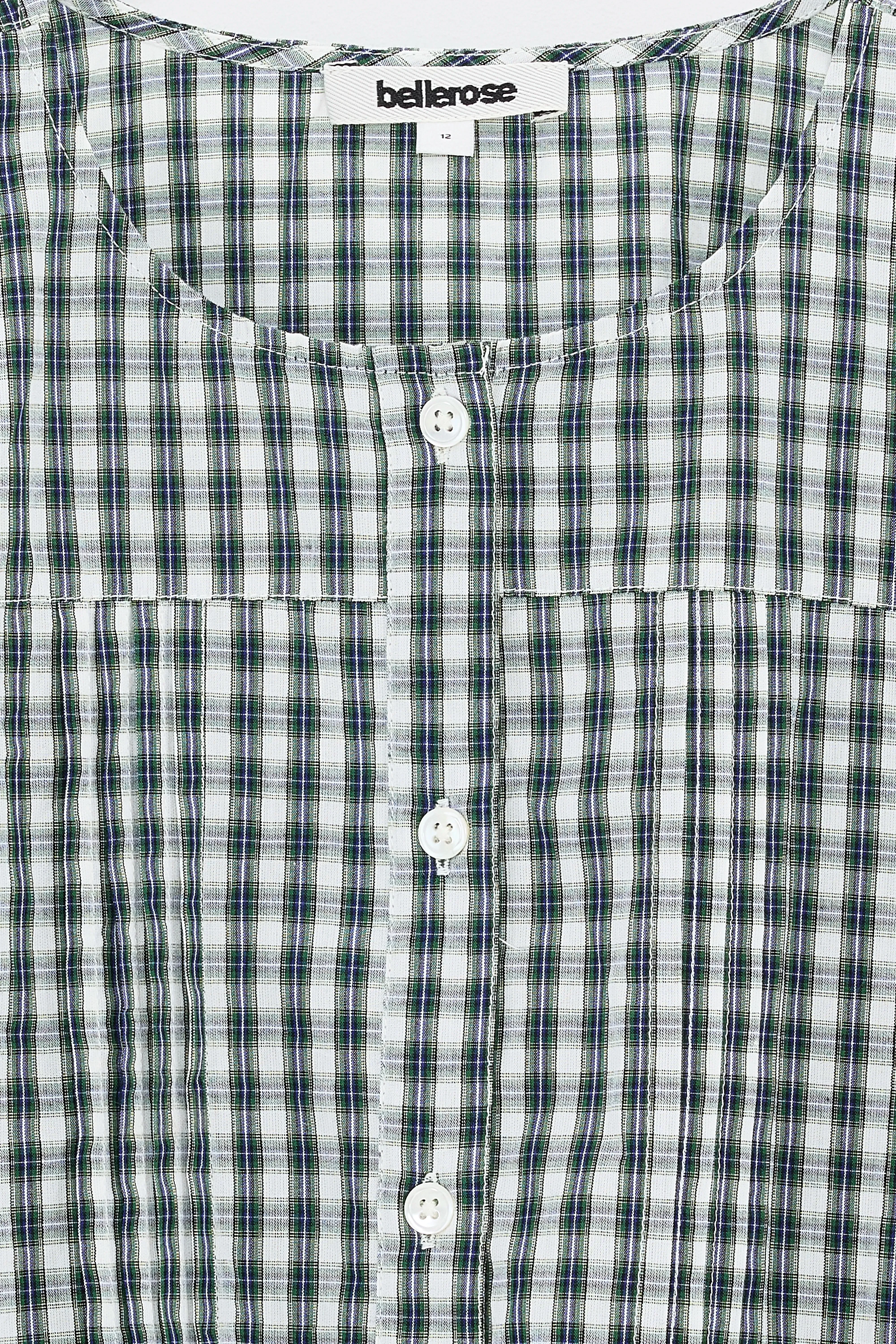 Howdy cropped blouse (261 / G / CHECK A) sold by Bellrose product image thumbnail 4