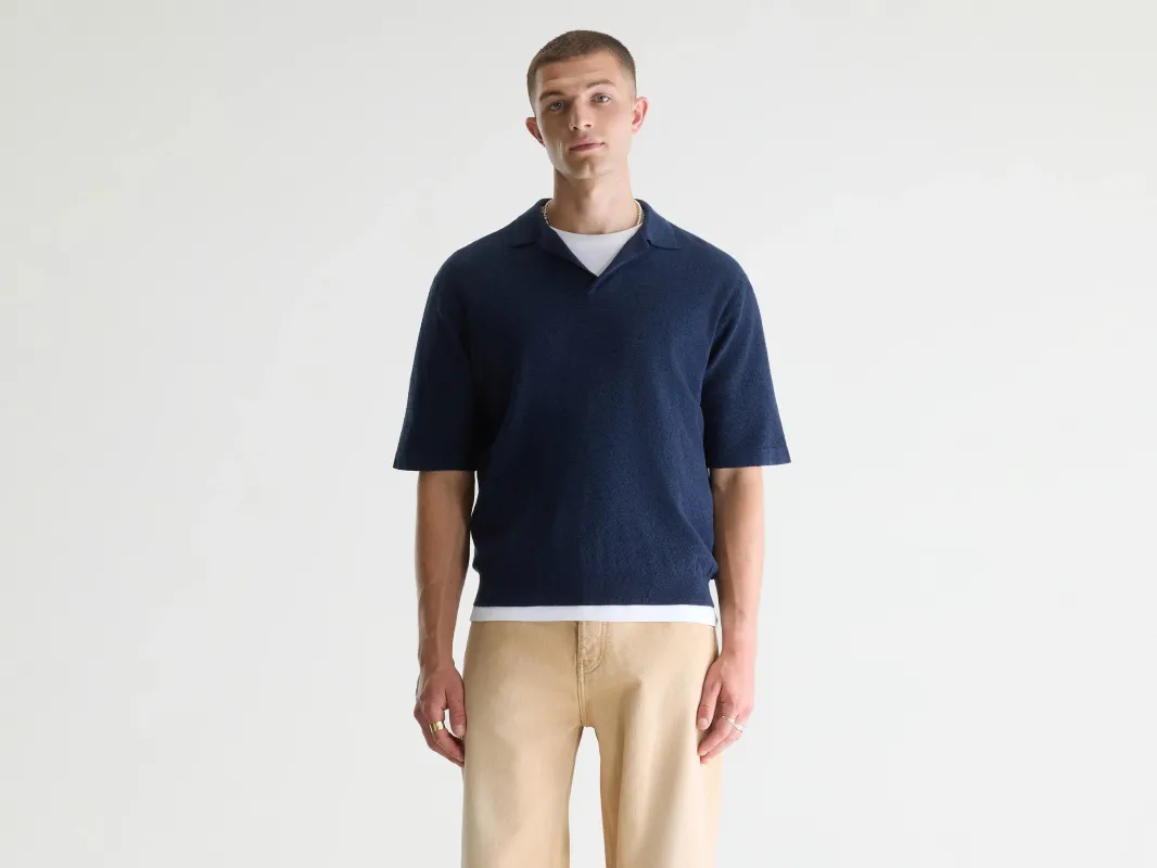Alosh relaxed polo sweater (261 / M / ODYSEE) made by Bellerose