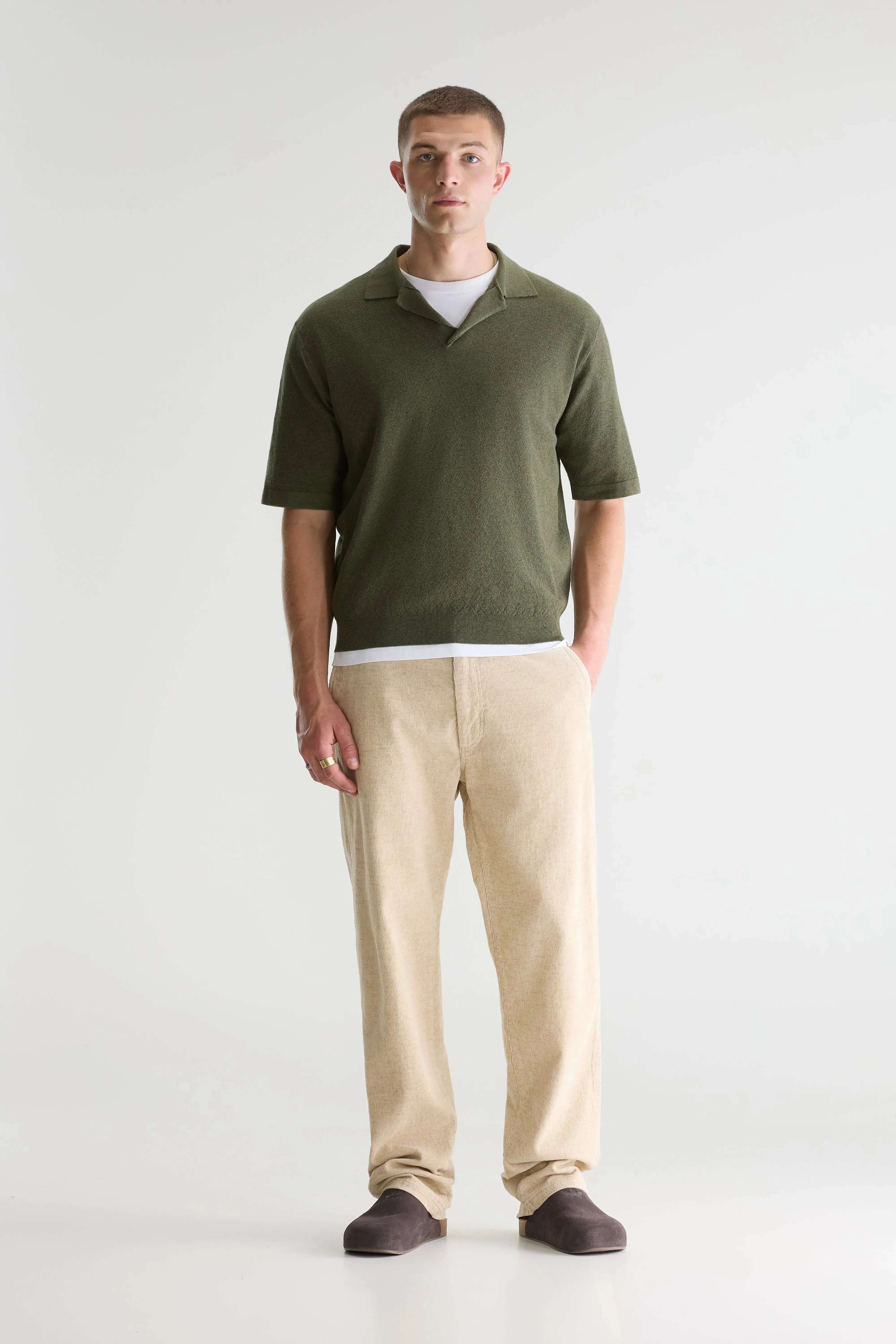 Alosh relaxed polo sweater (261 / M / JEEP) sold by Bellrose product image thumbnail 3