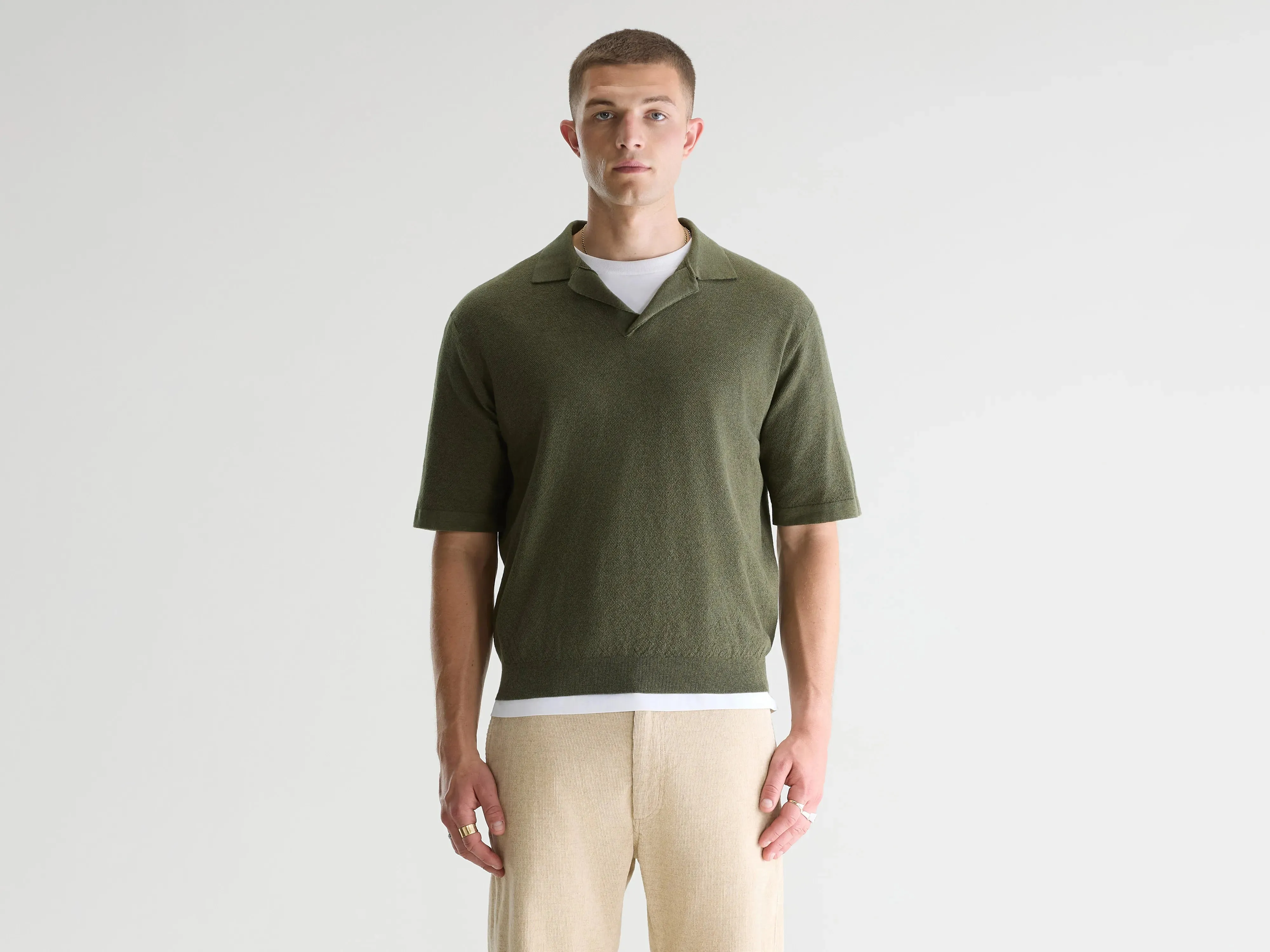 Alosh relaxed polo sweater (261 / M / JEEP) sold by Bellrose