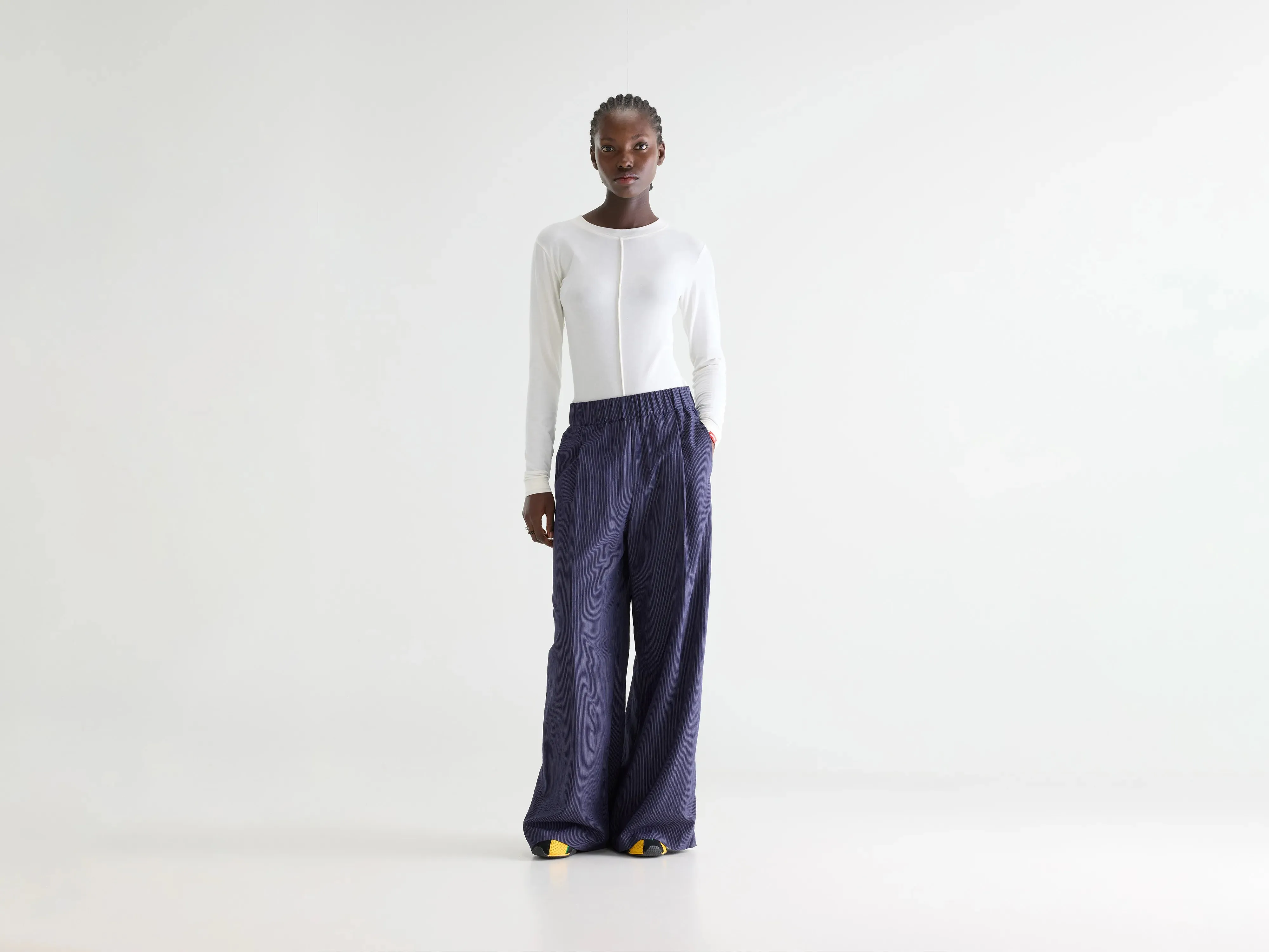 Vespa wide trousers (261 / W / STRIPE A) sold by Bellrose