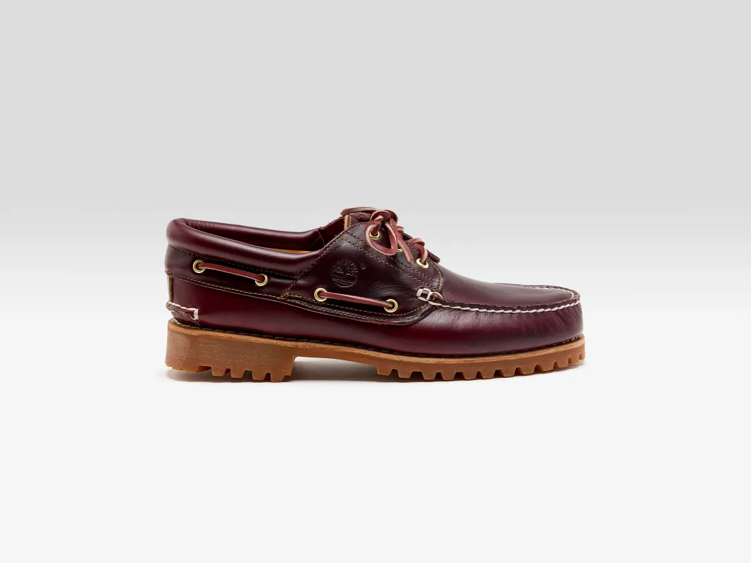 Authentic 3-Eye Lug Handsewn Boat shoes for Men (261 / M / BORDEAUX) made by Timberland