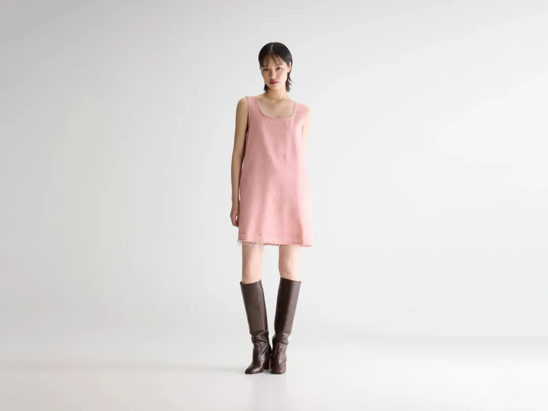 Junie denim mini dress (261 / W / VNTG STONE WASH) sold by Bellrose