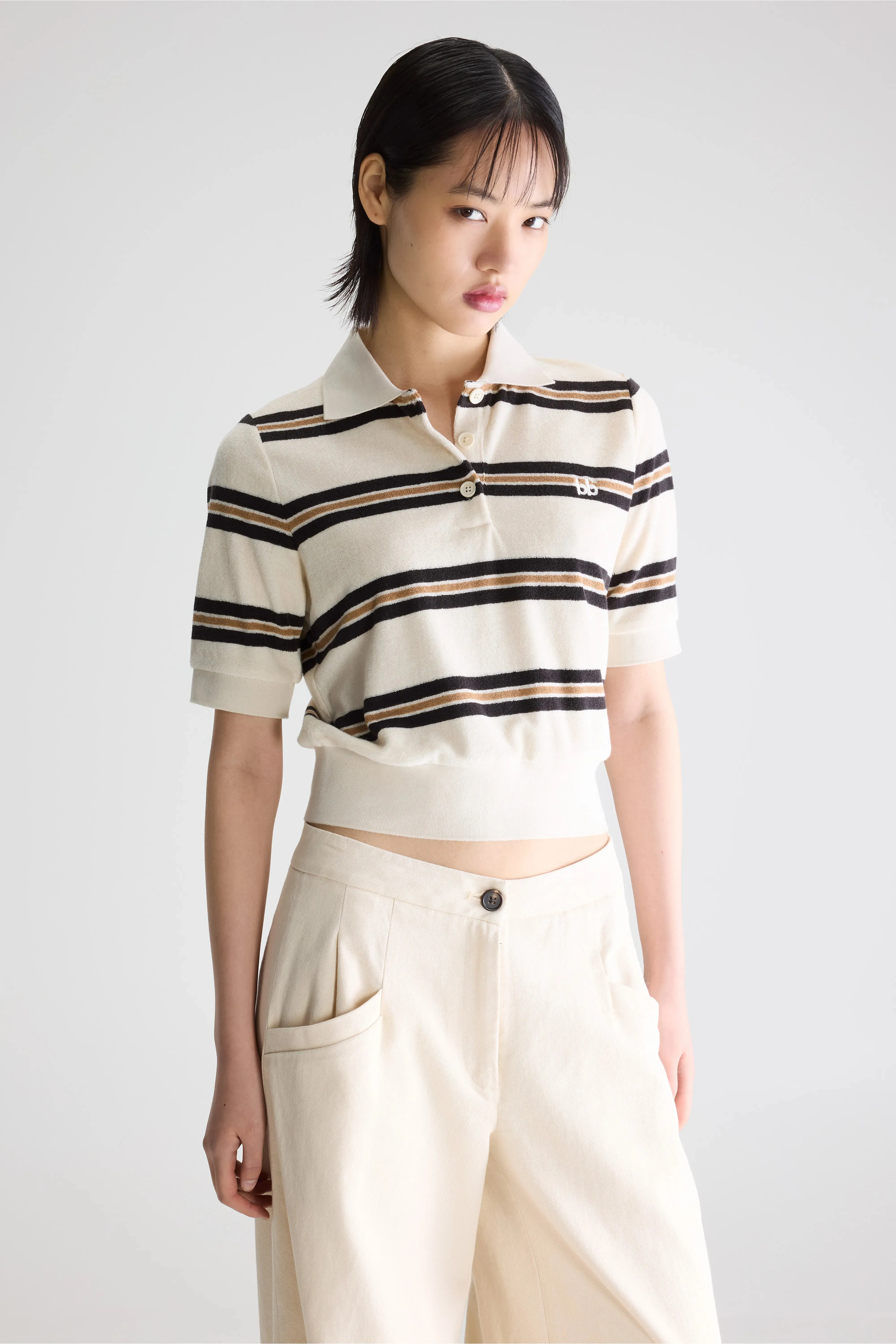 Crixus terry polo (261 / W / STRIPE B) sold by Bellrose product image thumbnail 2