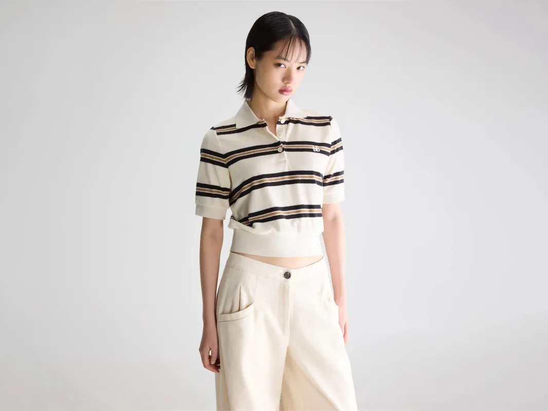 Crixus terry polo (261 / W / STRIPE B) made by Bellerose