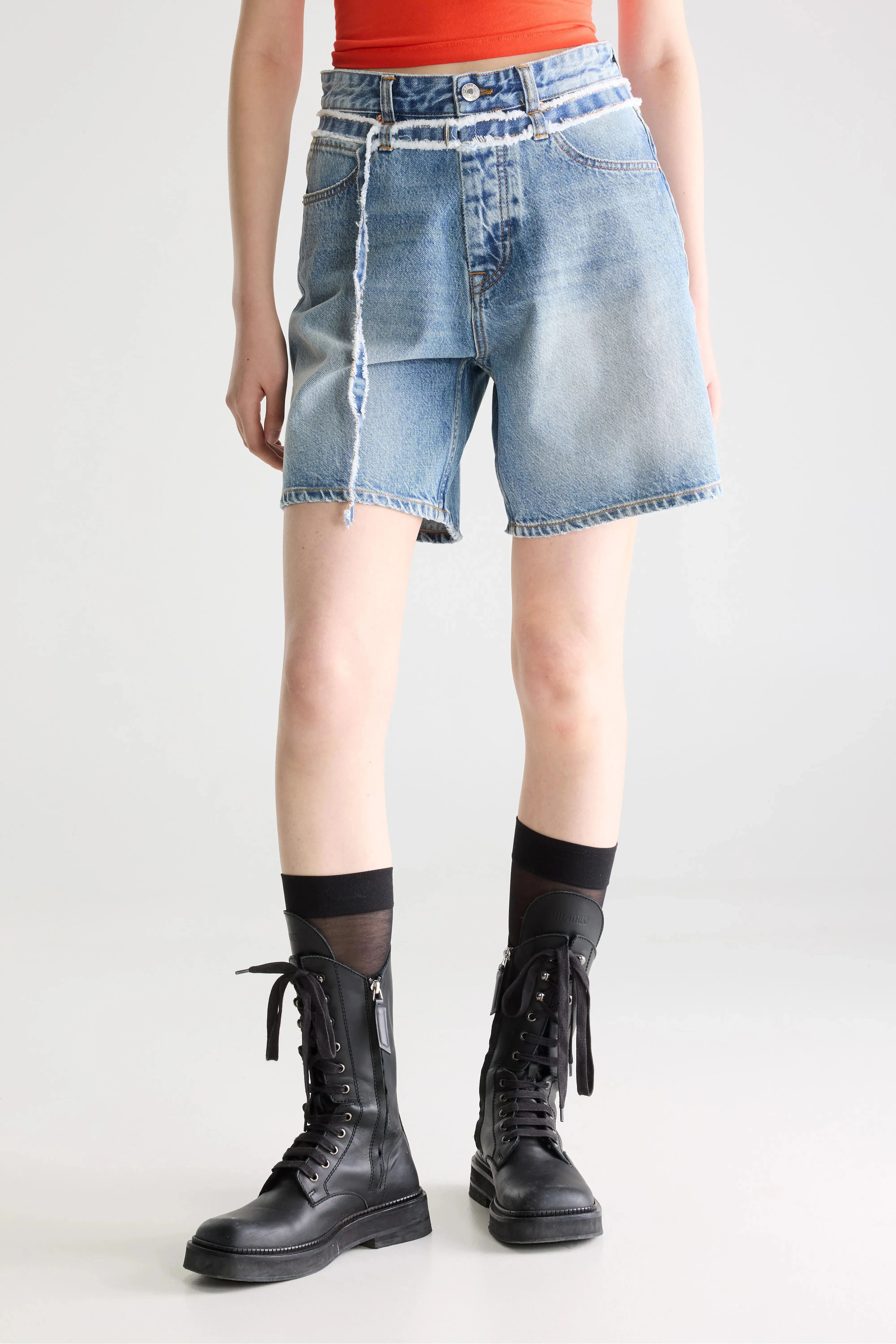 Piper boyfriend shorts (261 / W / VINTAGE LT BLUE) sold by Bellrose product image thumbnail 3