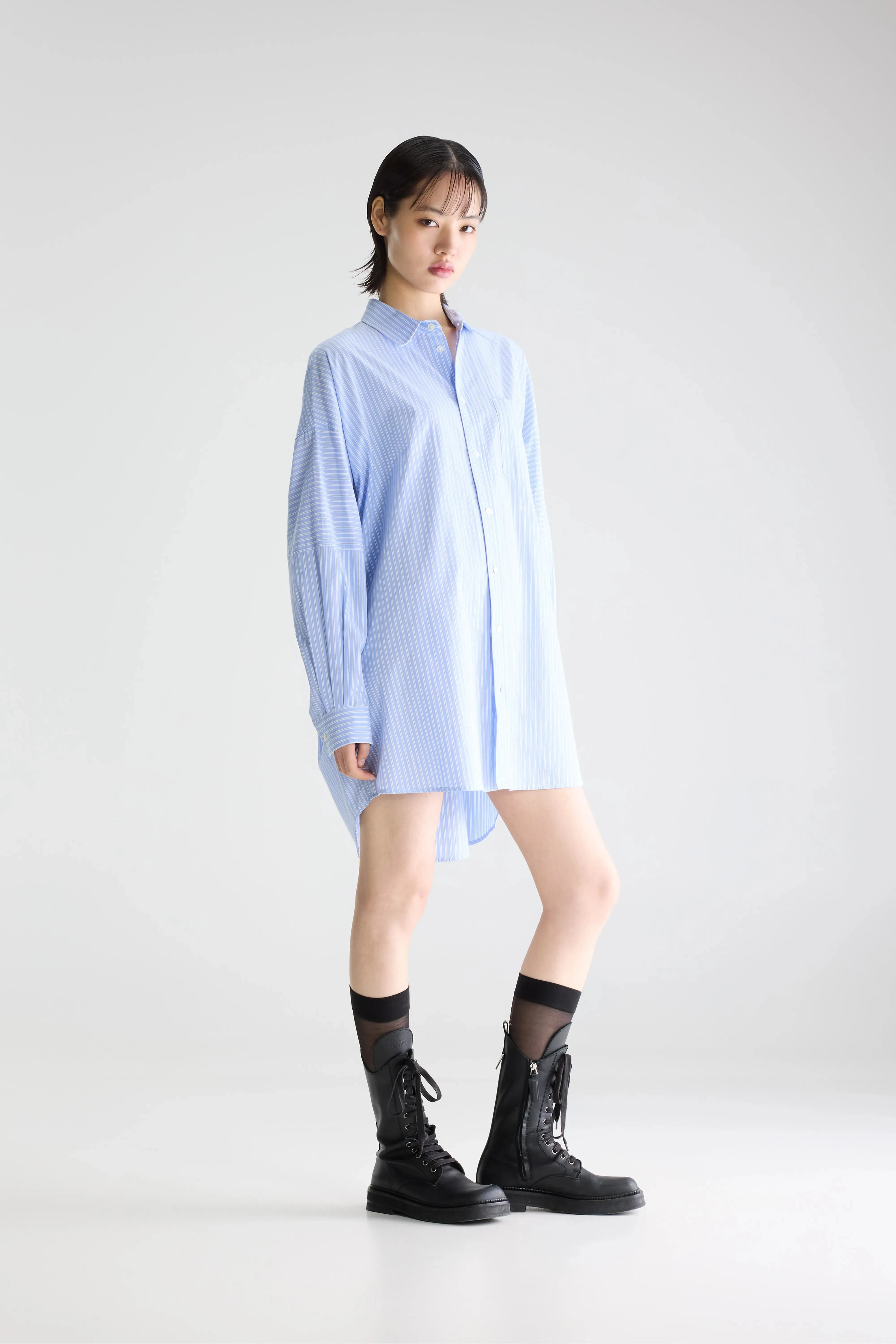 Jinner striped shirt dress (261 / W / STRIPE A) sold by Bellrose product image thumbnail 4