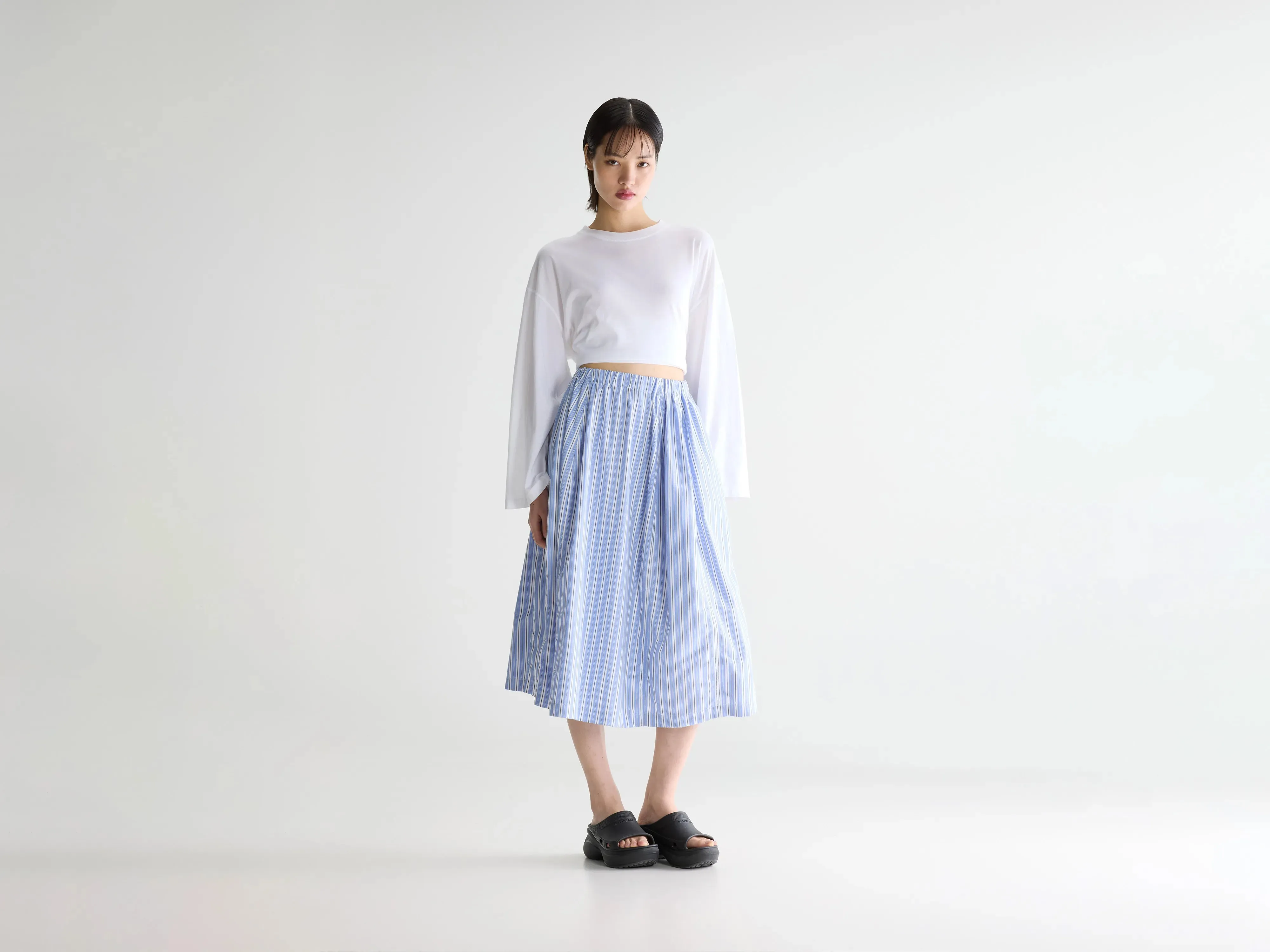Cinley striped midi skirt (261 / W / STRIPE A) sold by Bellrose