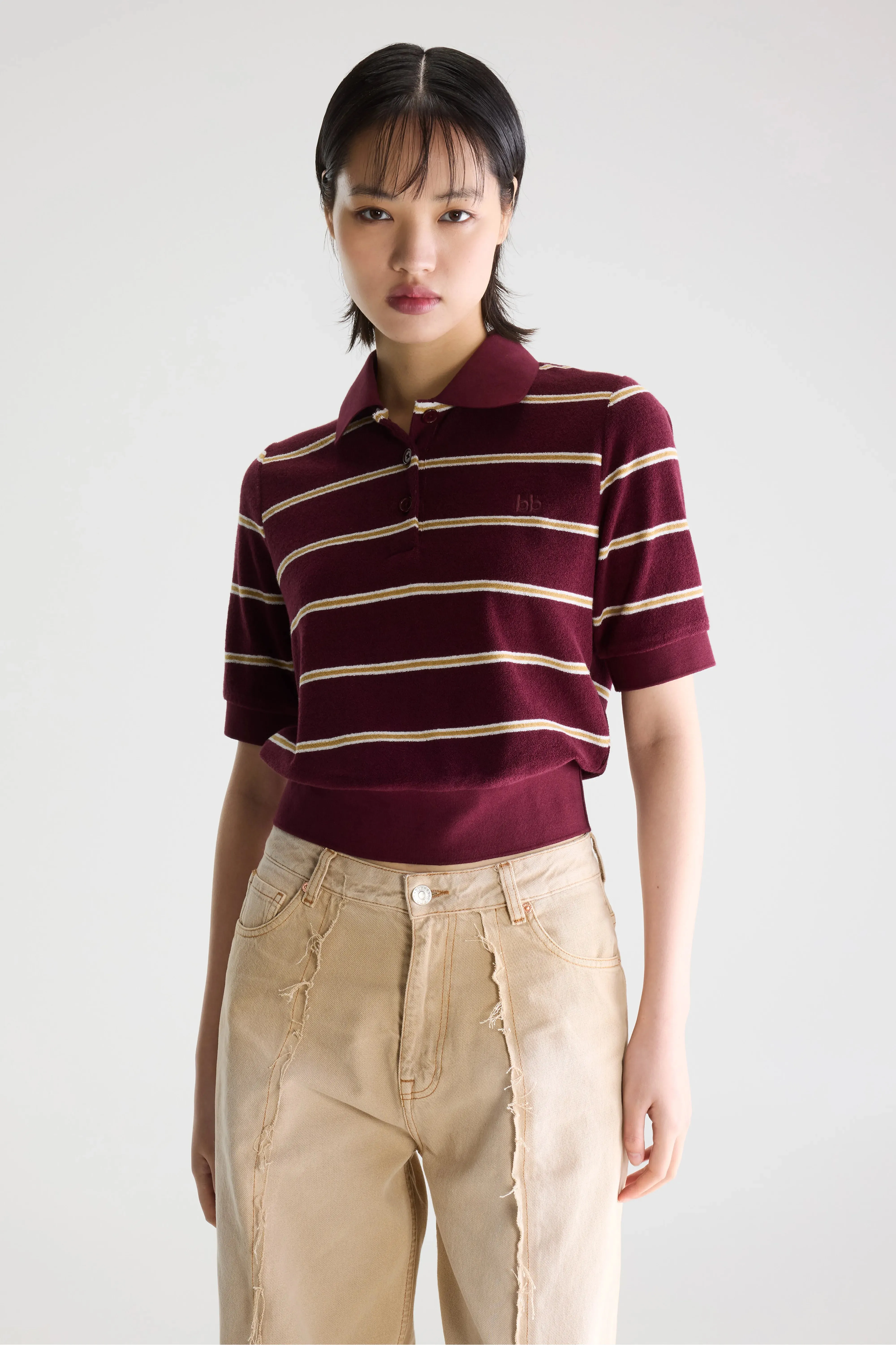 Crixus terry polo (261 / W / STRIPE A) sold by Bellrose product image thumbnail 2