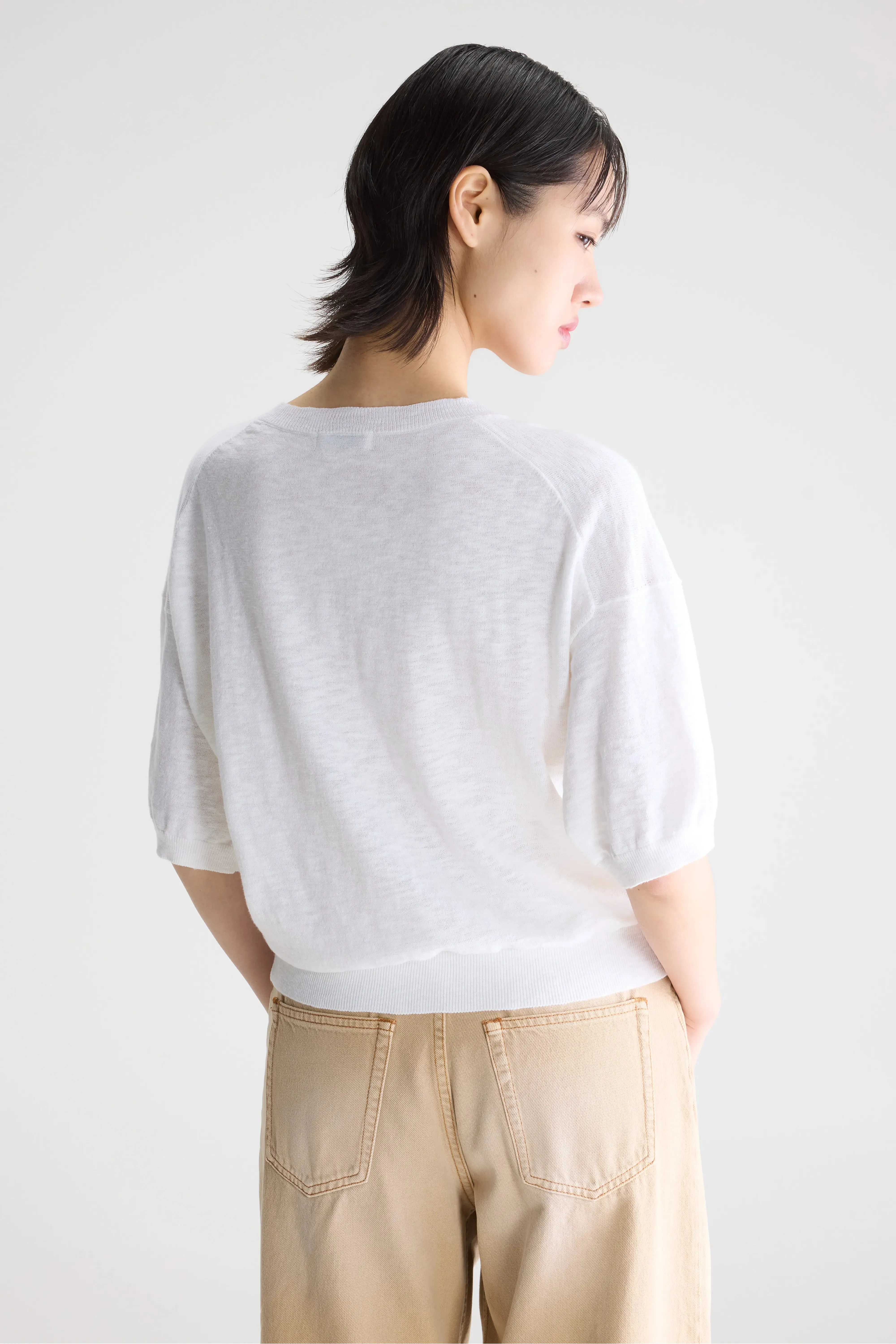 Dadif v-neck sweater (261 / W / WHITE) sold by Bellrose product image thumbnail 4