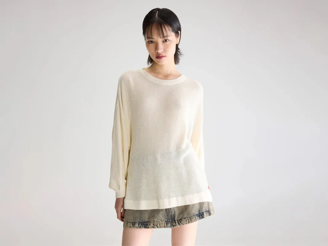 Alie sheer knit sweater (261 / W / WHISPER) sold by Bellrose