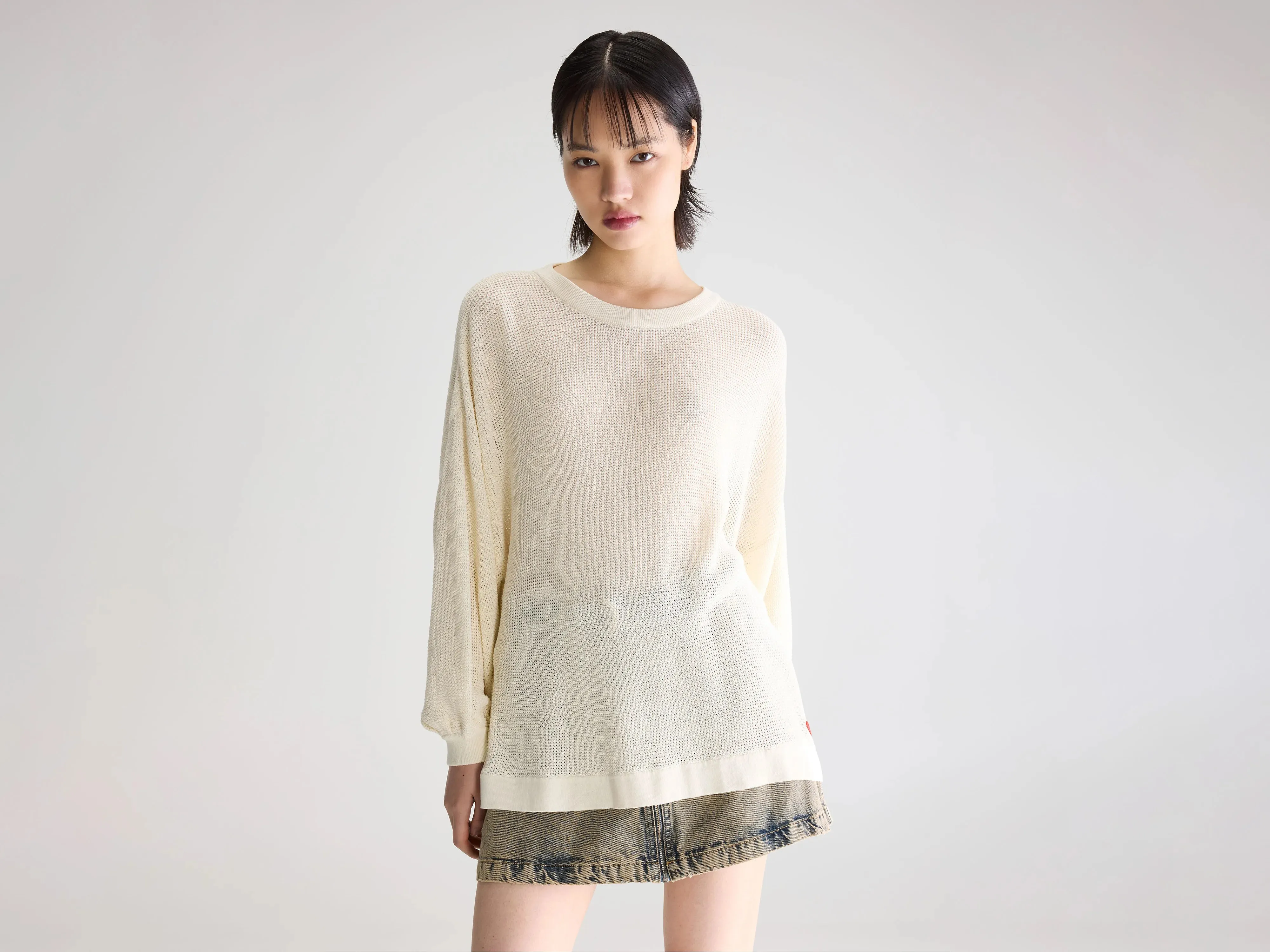 Alie sheer knit sweater (261 / W / WHISPER) sold by Bellrose