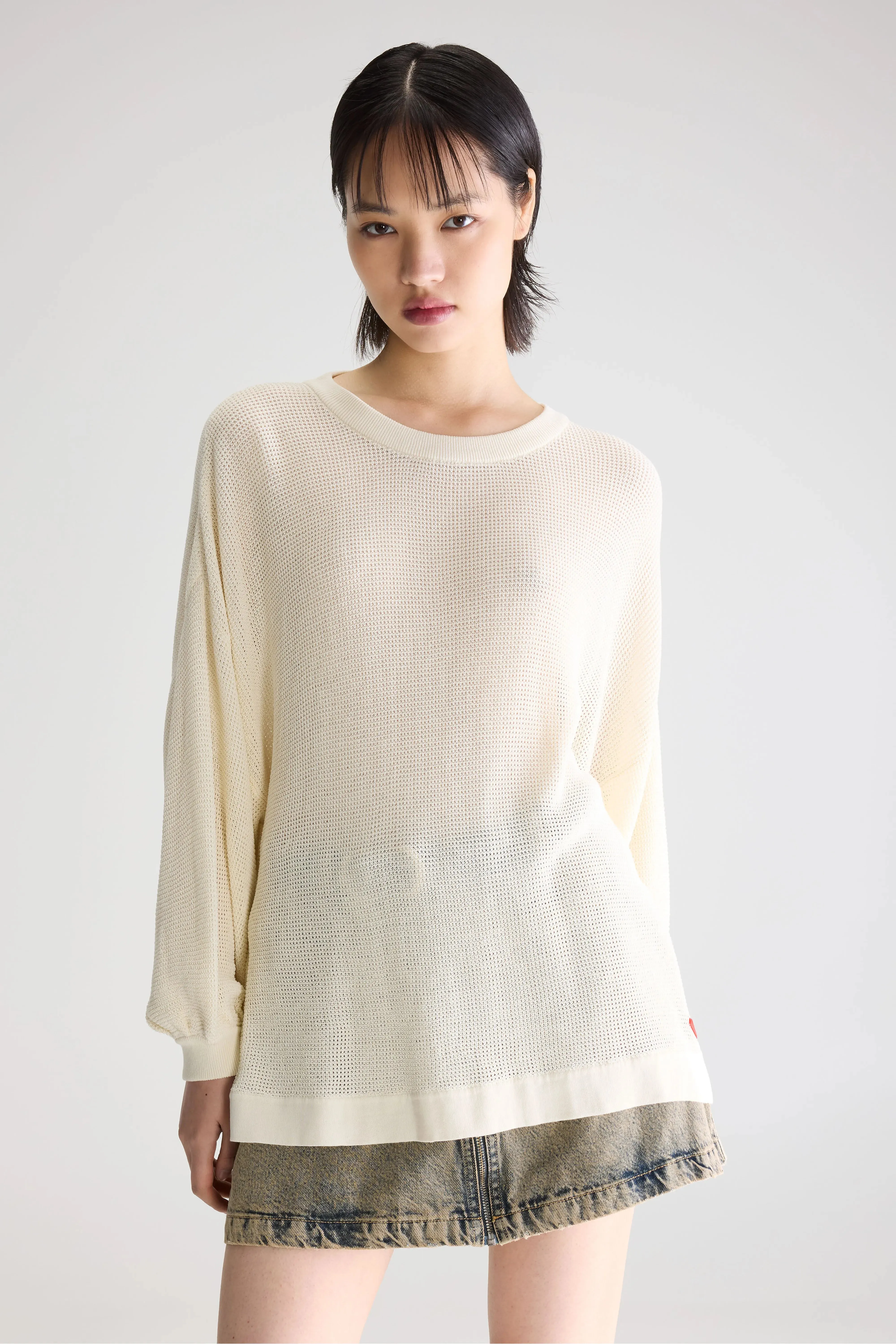 Alie sheer knit sweater (261 / W / WHISPER) sold by Bellrose product image thumbnail 2