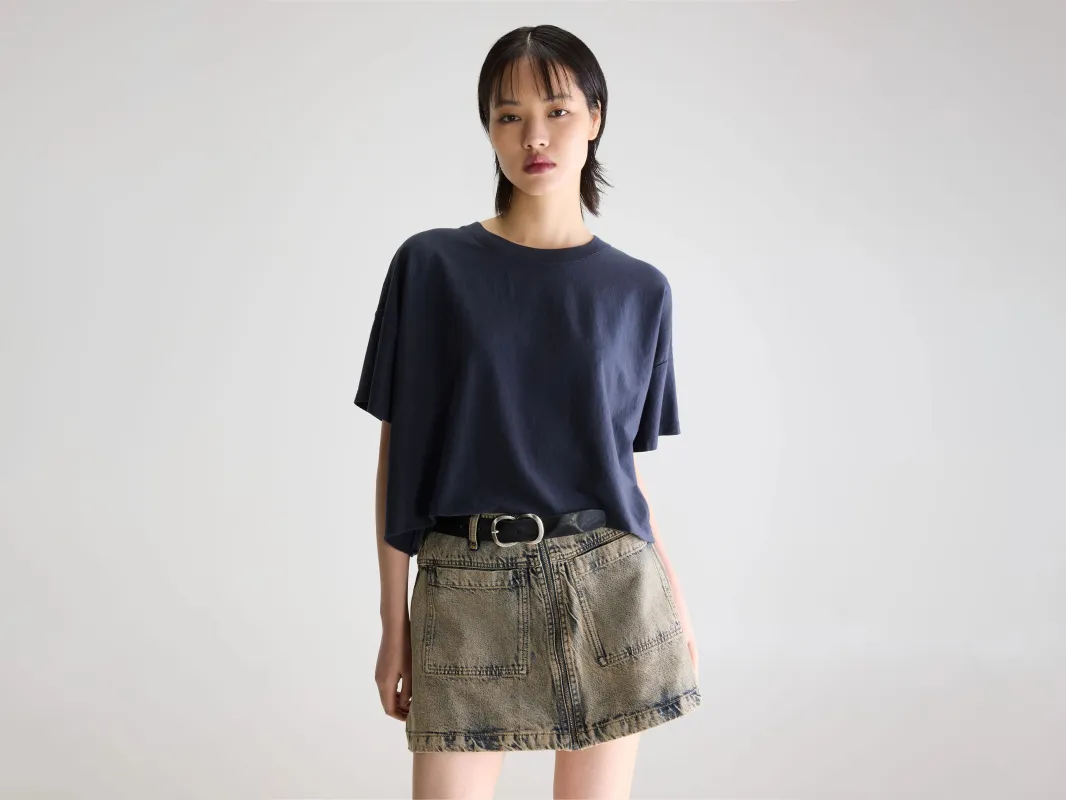 Farpy cropped t-shirt (261 / W / NAVY) made by Bellerose